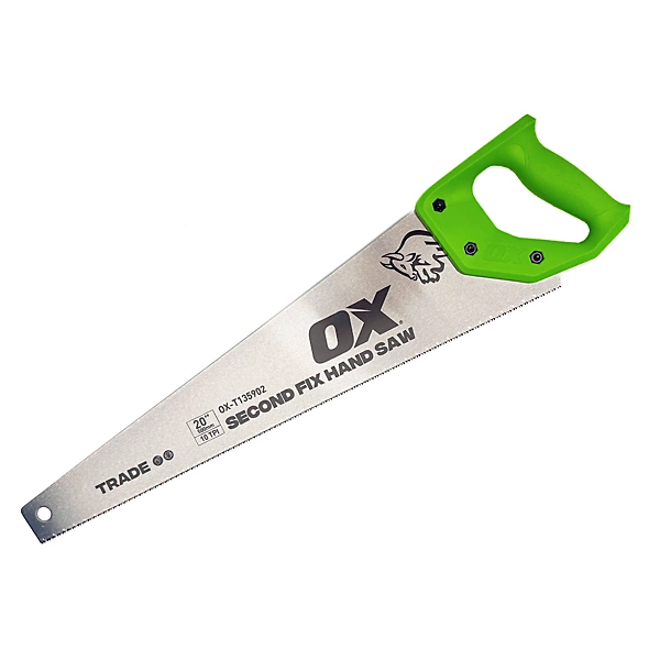 Ox Tools Second Fix 500mm Very fine Ergonomic Wood Saw 370g - (2 for £11) - Free C&C