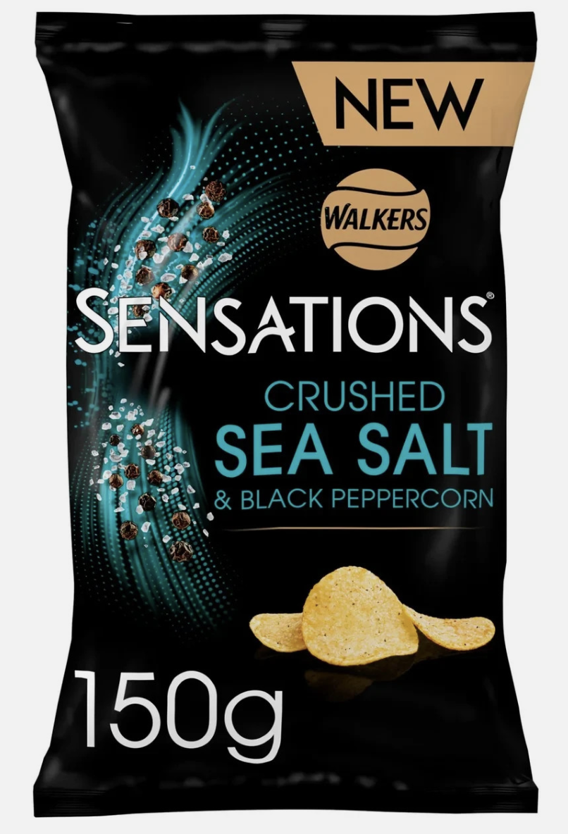 Walkers Sensations Salted & Black Peppercorn Sharing Crisps 150 - Instore (York)