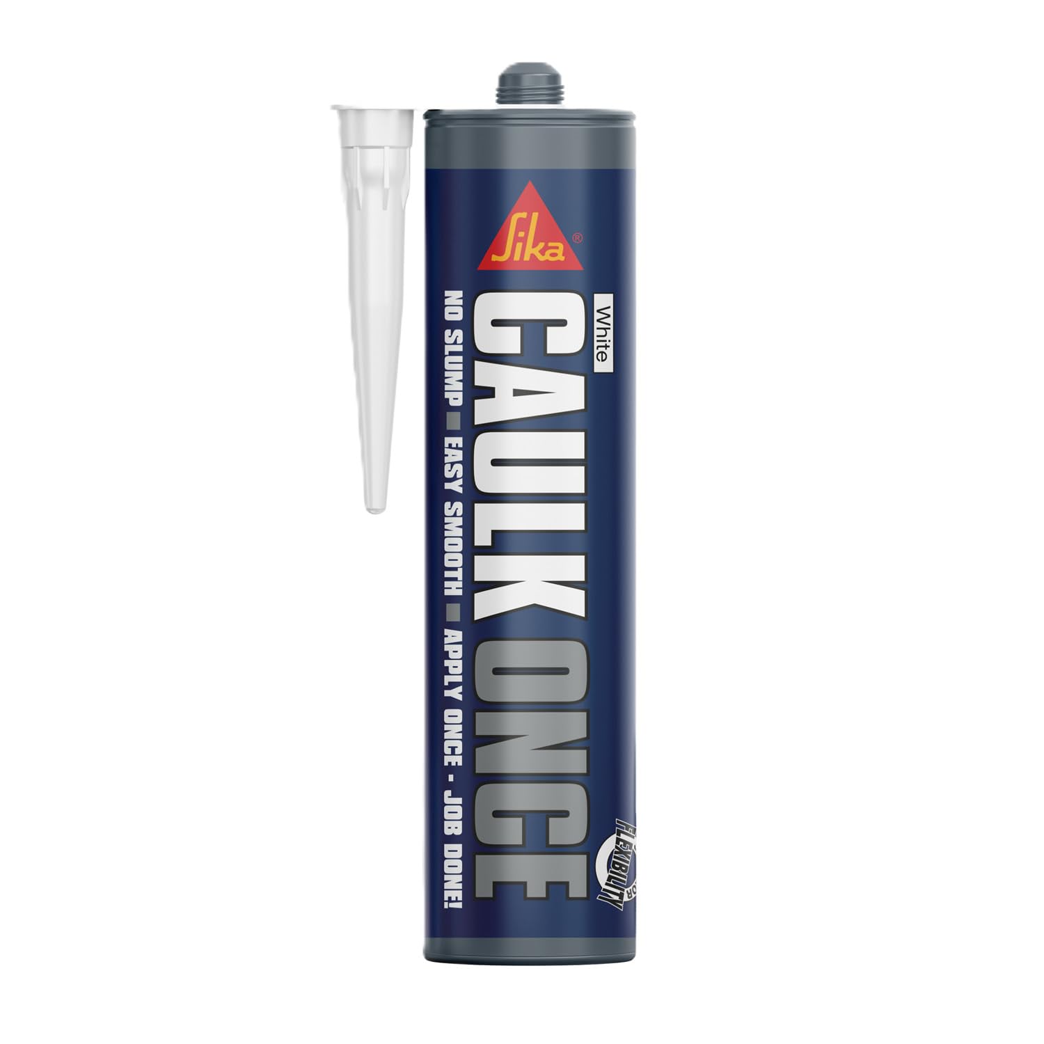 Sika Caulk Once Premium Quality Acrylic Caulk – Highly Flexible – Fast Drying – White – 295ml