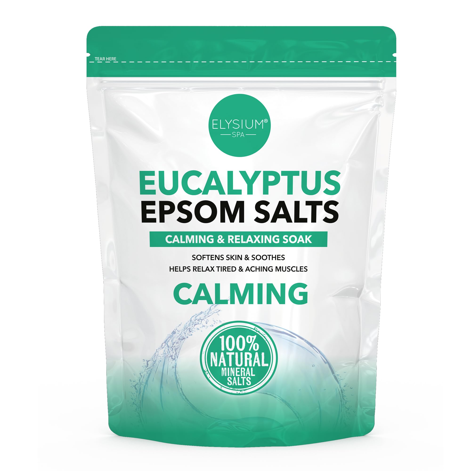 Elysium Spa Natural Eucalyptus Epsom Salts, White, 450g