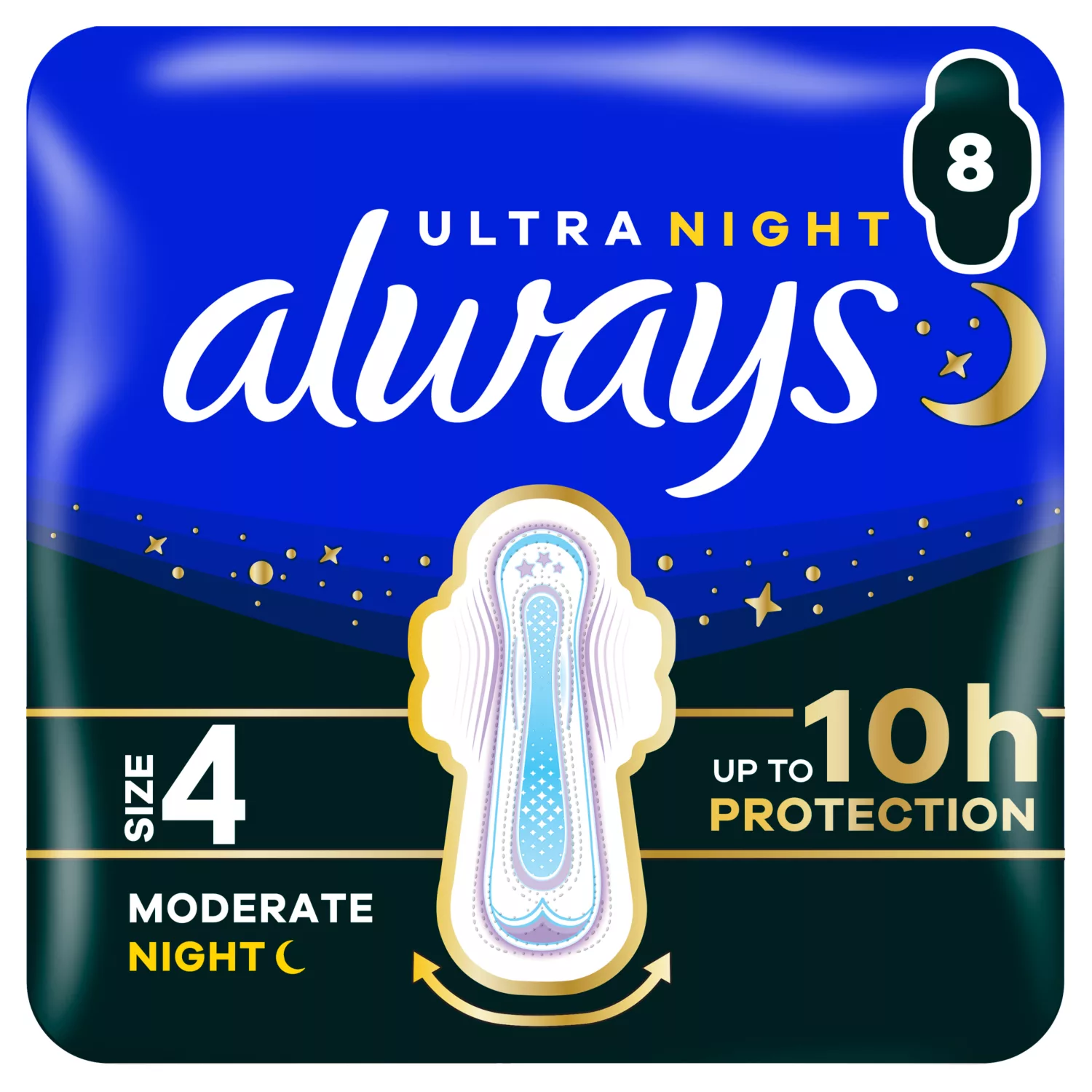 Free pack of Always Ultra Sanitary Towels Moderate Night Size 1-5 via Asda rewards (online & in store) - Selected Accounts