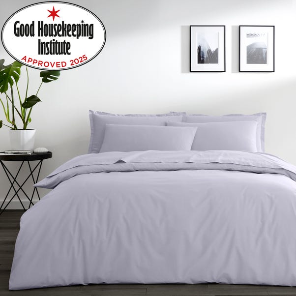 Dunelm Pure Cotton Plain Dye Duvet Cover - Lavender - Kingsize - Free C&C Only - Limited Locations