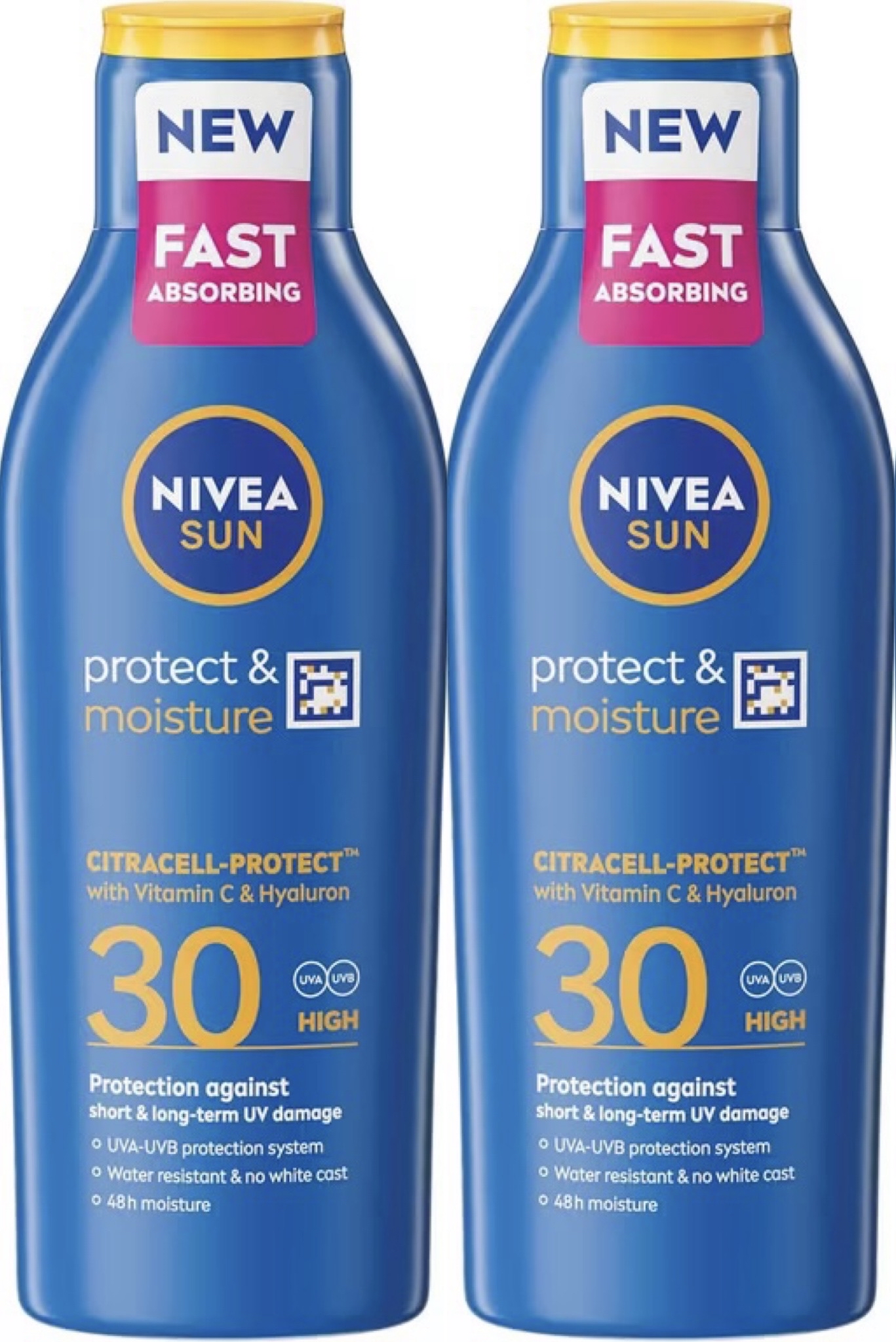 2 x NIVEA SUN Protect & Moisture Sun Lotion SPF 30 (200 ml) - £4.76 / £4.16 S&S