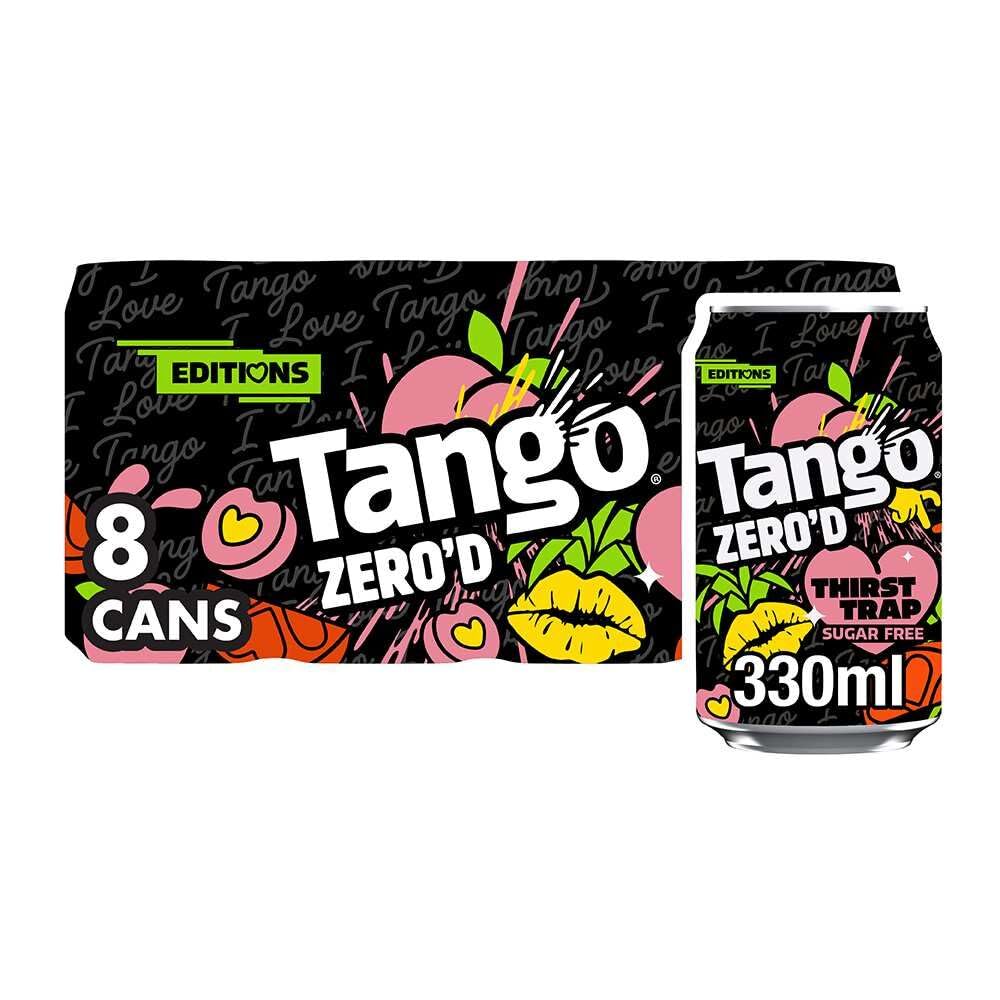 Tango Zero'd Thirst Trap - Peach & Pineapple 330ml x 8 (£2.85 S&S)
