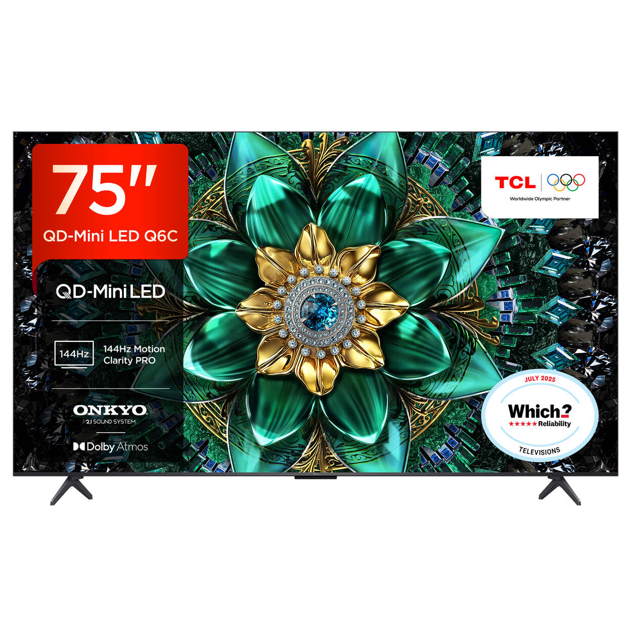 TCL 75"Q6C QD-Mini LED 4K HDR Smart Google TV-75Q6C Free TV Wall Mounting with coupon
