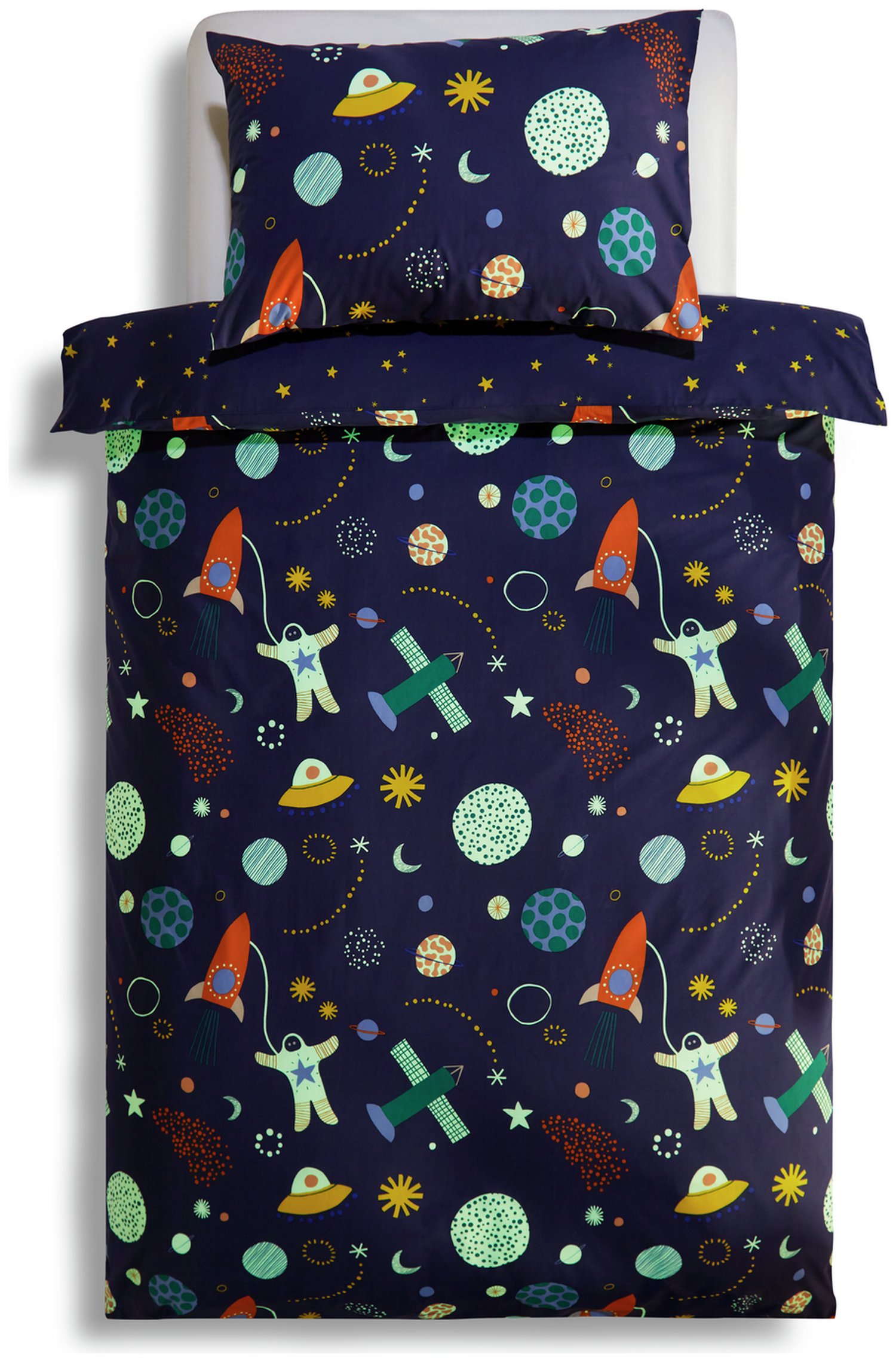 Habitat Kids Glow In The Dark Space Bedding Set - Toddler - Free C&C (Limited Locations)