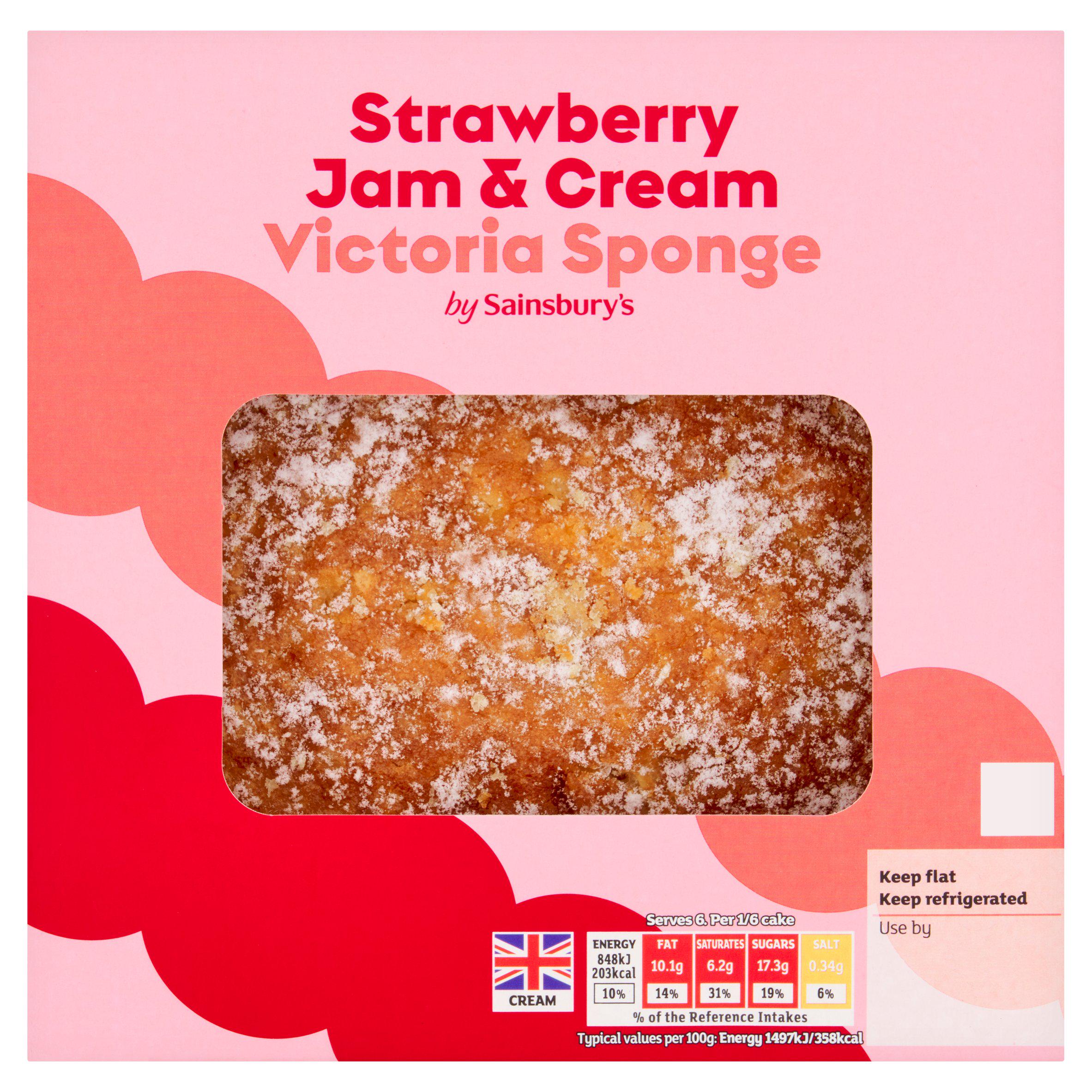 Sainsbury's Strawberry Jam & Cream Victoria Sponge 340g (Nectar Price)