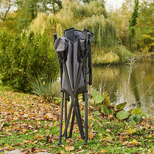 Vatani Grey Foldable Heating Camping chair with remote control - battery pack needed