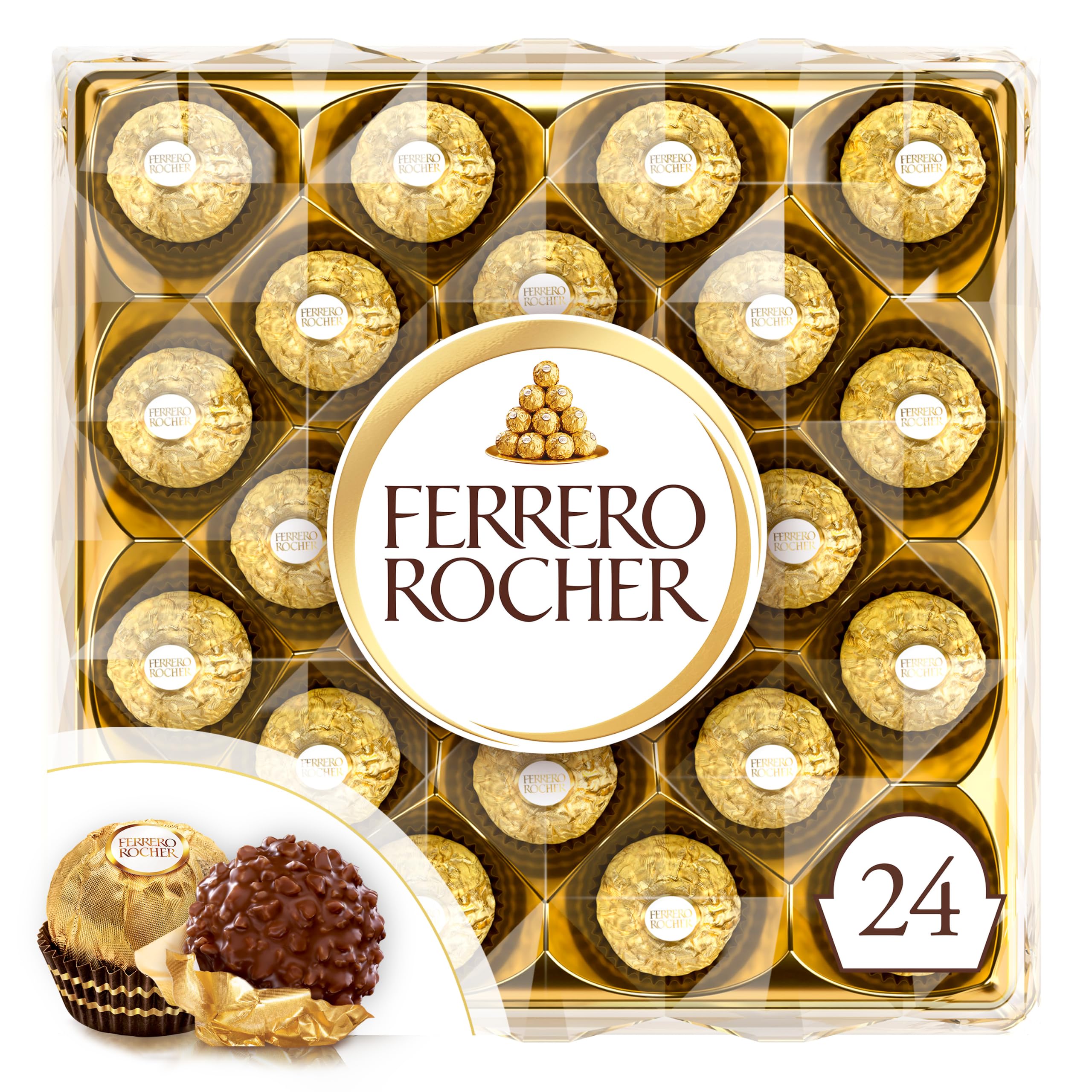 Ferrero Rocher Chocolate Box, 24 Chocolates, 300g