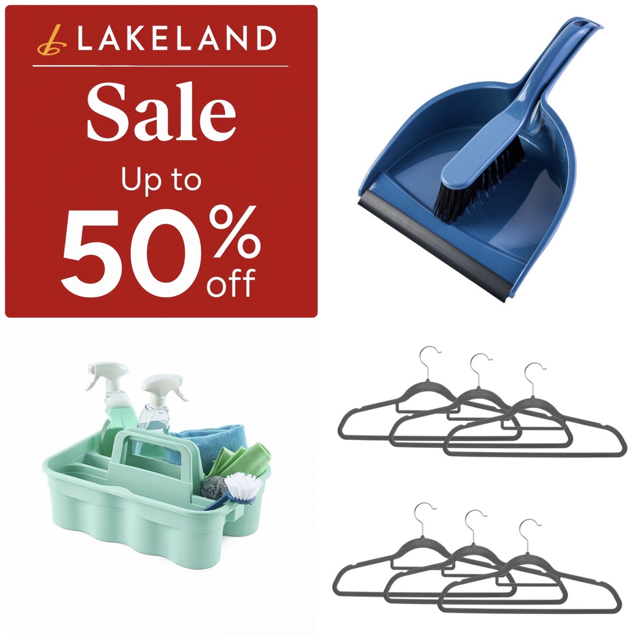 Sale / Free Click & Collect - Brush 74p / Dustpan & Brush Set £1.49 / Cleaning Caddy £2.49 / Cleaning Pack £3.99 & More