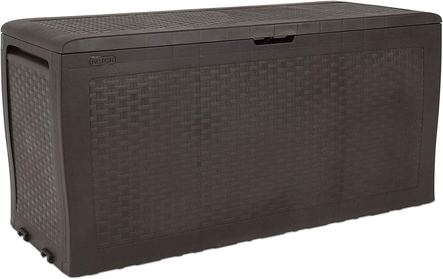 Keter Samoa Outdoor Trunk with Wood Effect, 116.4 x 44.7 x 57cm - in-store Liskeard