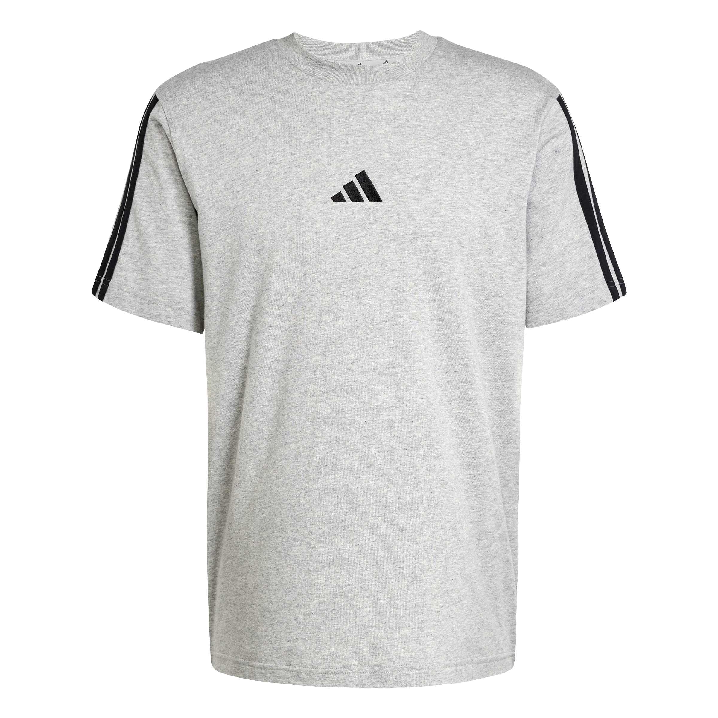 adidas Men's Essentials Three Stripes Single Jersey Tee T-Shirt Grey - XXS, M, XL, 4XL