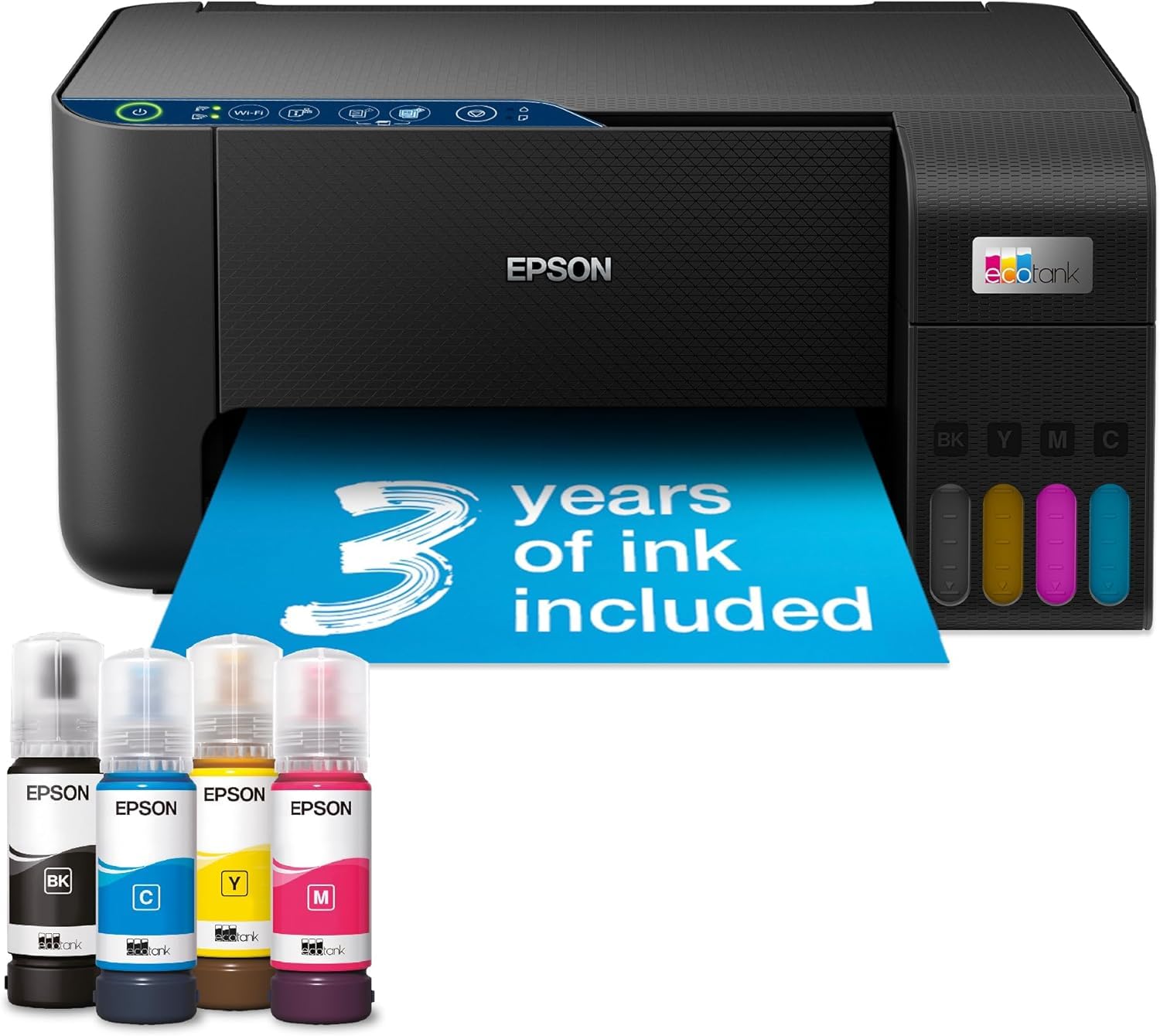 Epson EcoTank ET-2861 Ink Tank Wireless Printer - A4, Print, Copy, Scan, Up To 3 Years of Ink