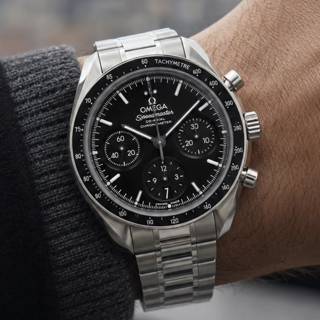 Omega Speedmaster 38 Co-Axial Chronometer Automatic Stainless Steel Mens Watch