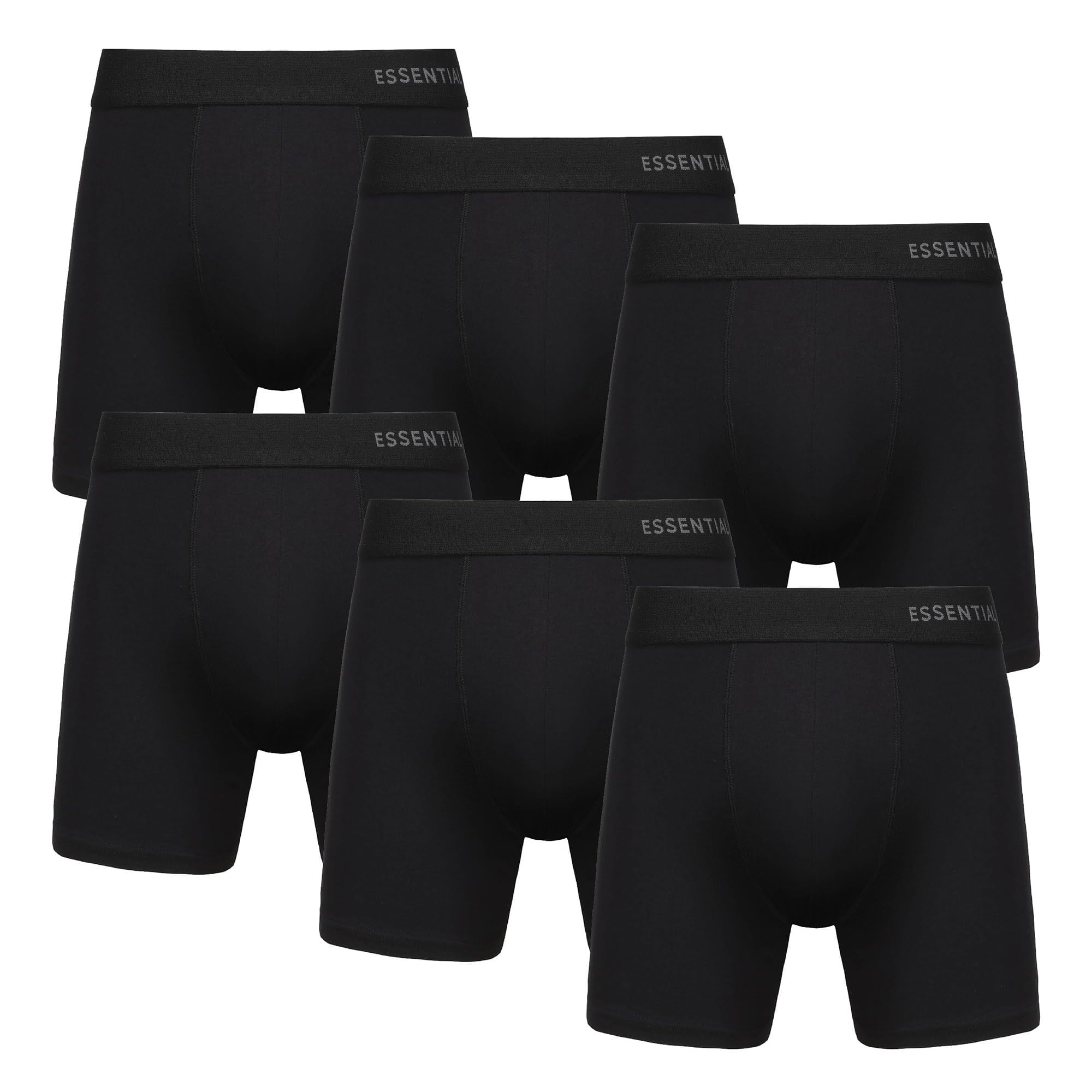 The Essentials Wardrobe Mens Bamboo Boxers 6 Pack Soft, Black / Assorted, S - XL - Sold by The Essentials Wardrobe / FBA