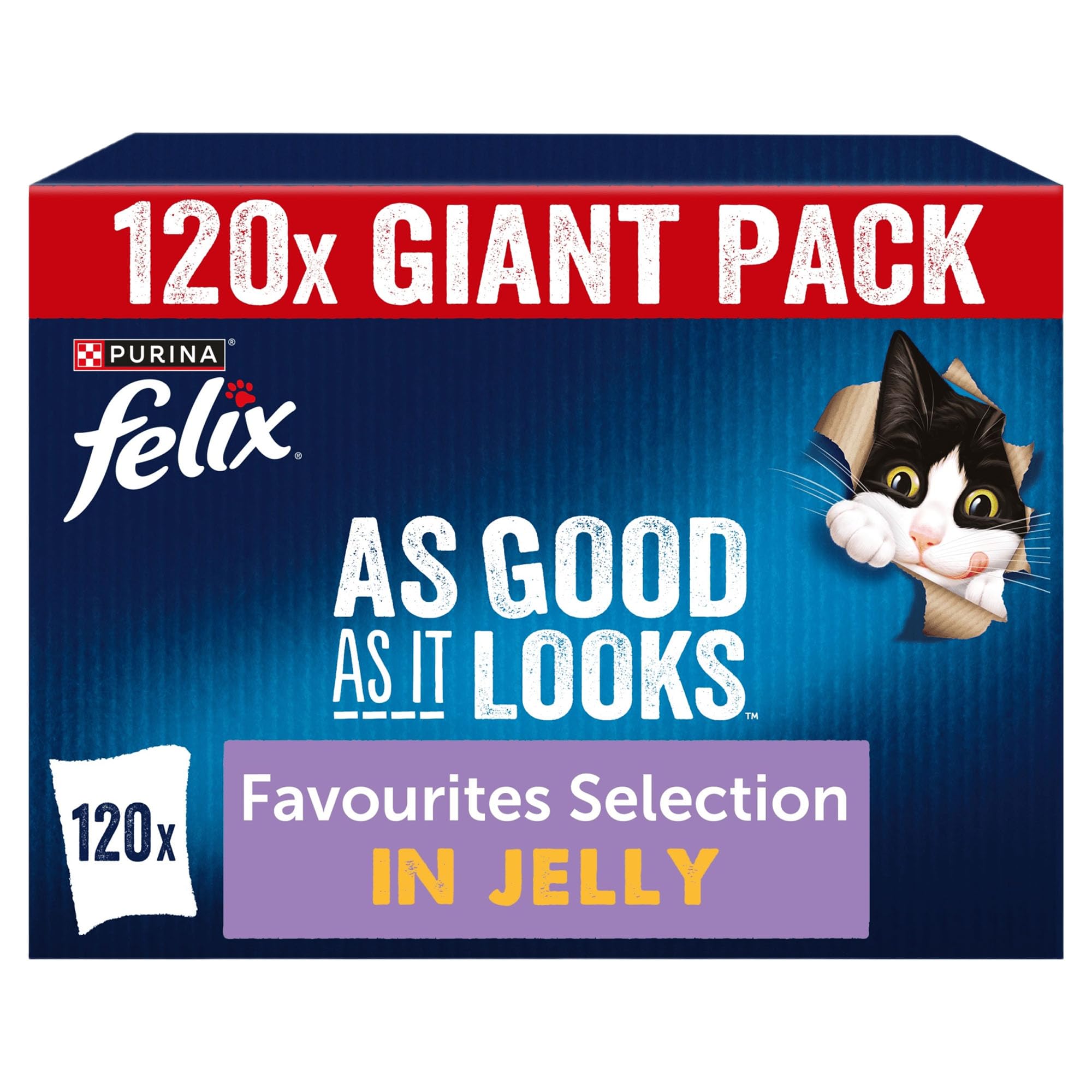 FELIX As Good As It Looks, Favourites Jelly Selection 120 x 85g (£22.44 S&S / £14.97 w/voucher (Selected Accounts) + Max S&S)