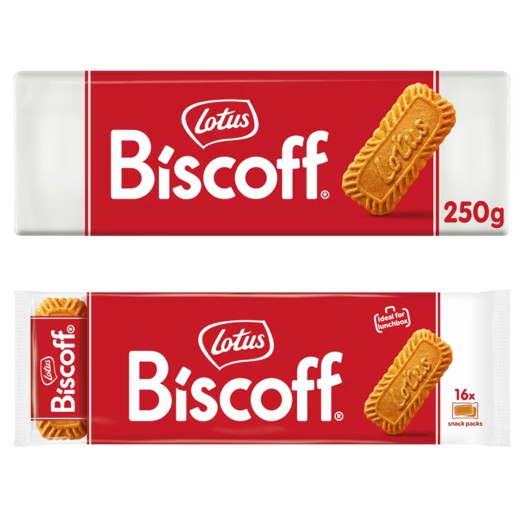 Lotus Biscoff Caramelised Biscuits 250g / Lotus Biscoff Snack Pack 248g (Clubcard Price)