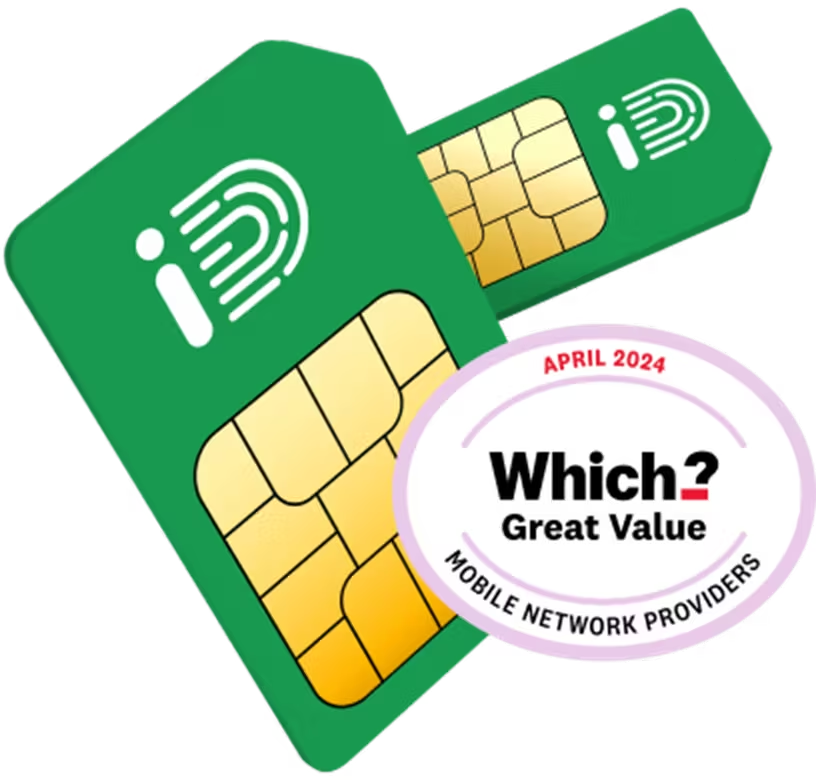 iD Mobile Sim Only deal:: 5GB Unltd Mins/Texts, EU Roaming - Monthly rolling plan, cancel anytime // 20GB -£6//50GB-£7//40GB -£8//108GB-£9