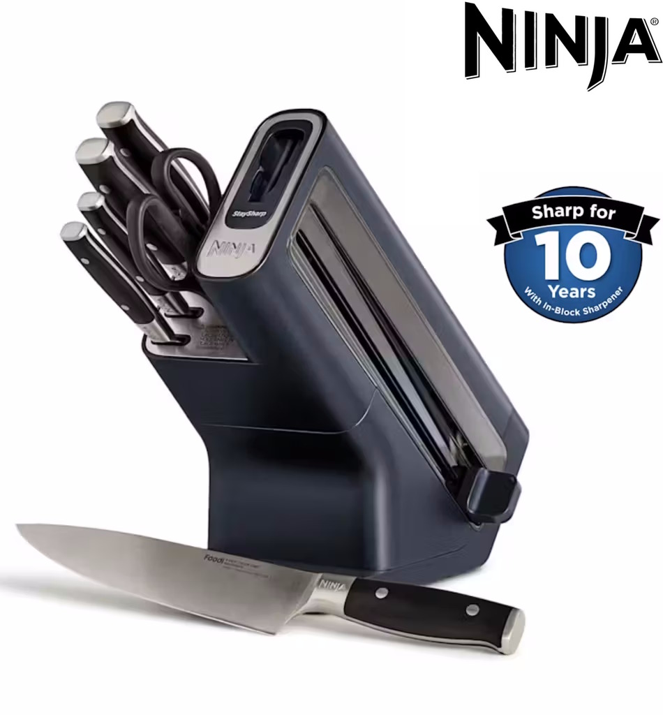 Ninja Foodi StaySharp Kitchen Knife Block w/Integrated Sharpener – 6 Pc Set with Scissors - W/Code via HSD/DFC - £116.99 W/Newsletter Signup