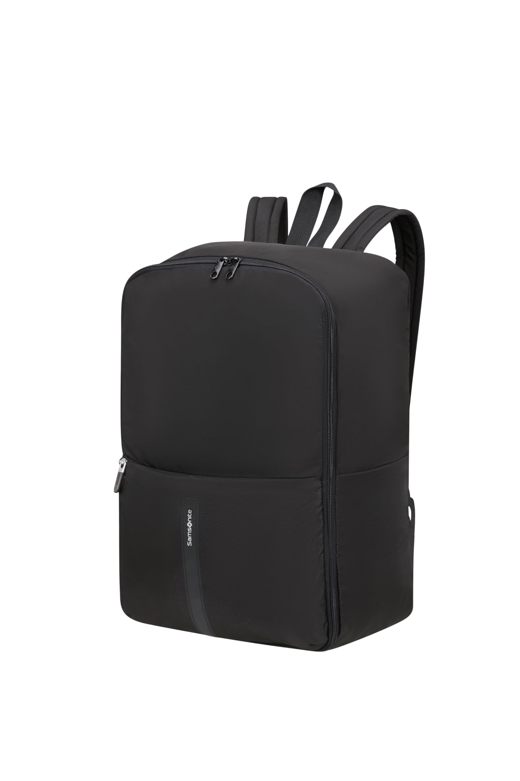 Samsonite TA Revolution - Foldable Cabin Rucksack 45 x 35 x 20 cm, Lightweight Hand Luggage for EasyJet, Reflective Details, 0.20 kg, Black