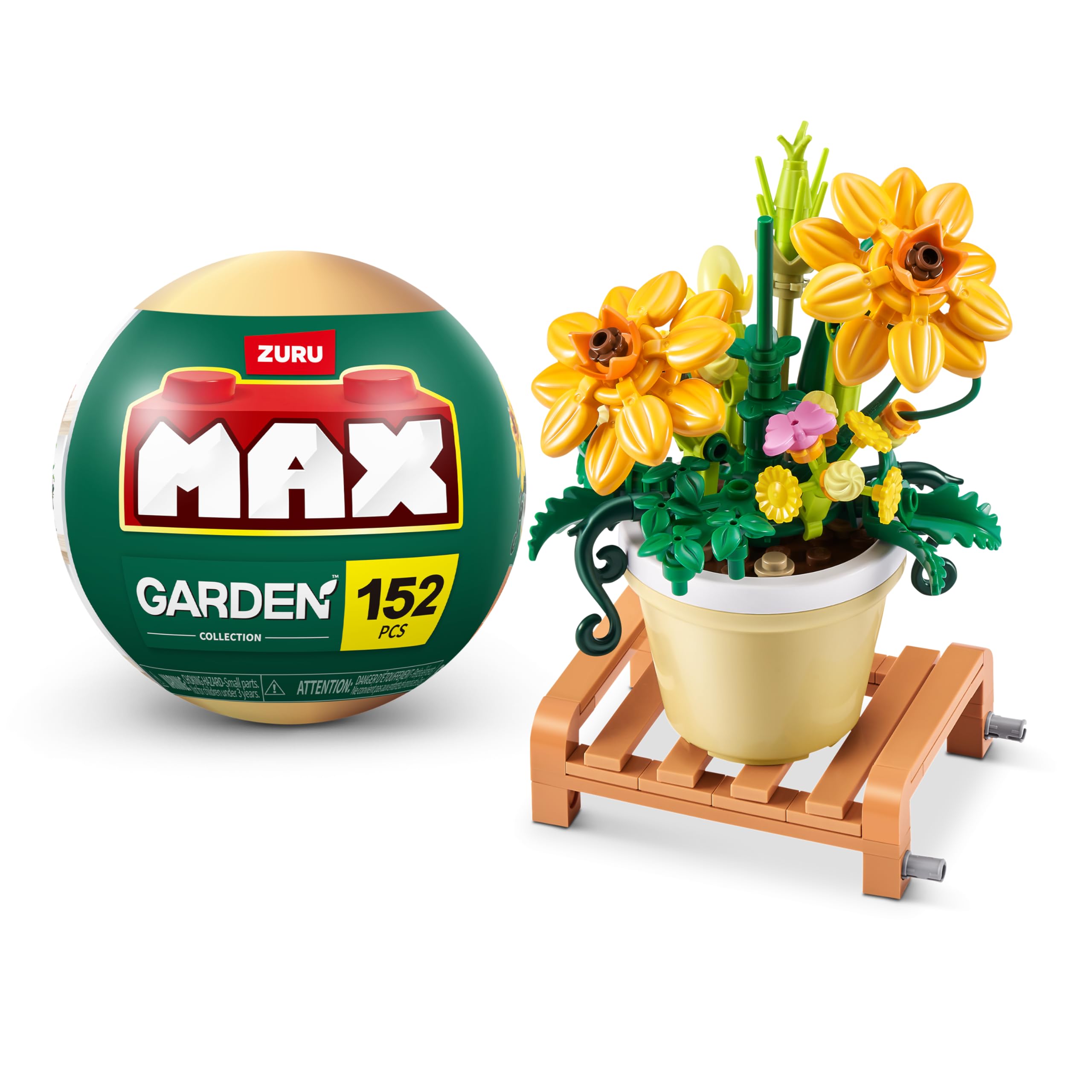 Zuru Max Premium Garden Pot Plants Building Bricks Collection (Up To 233 pieces, 6 to Collect)