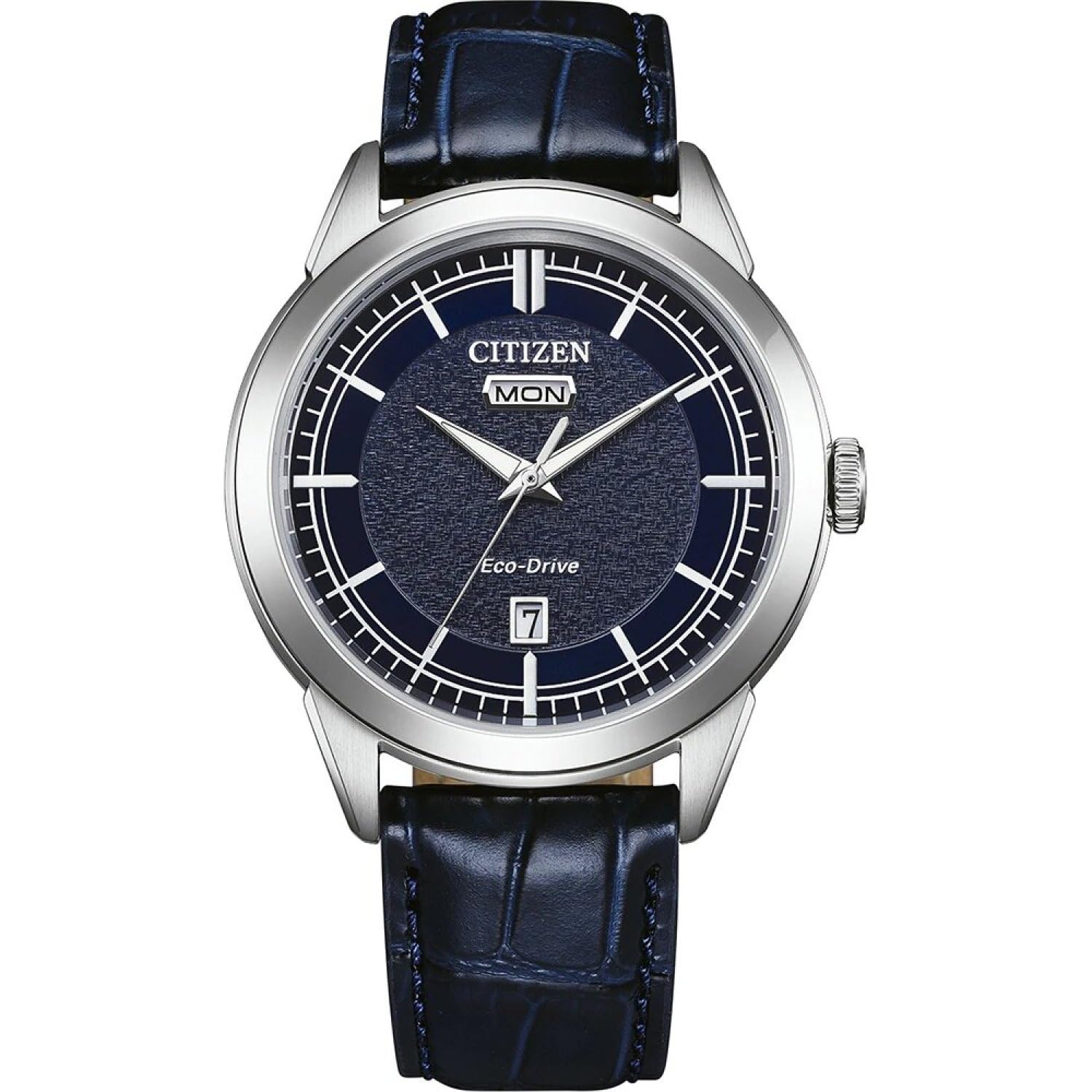 Citizen Men Eco-Drive Leather Strap Watch