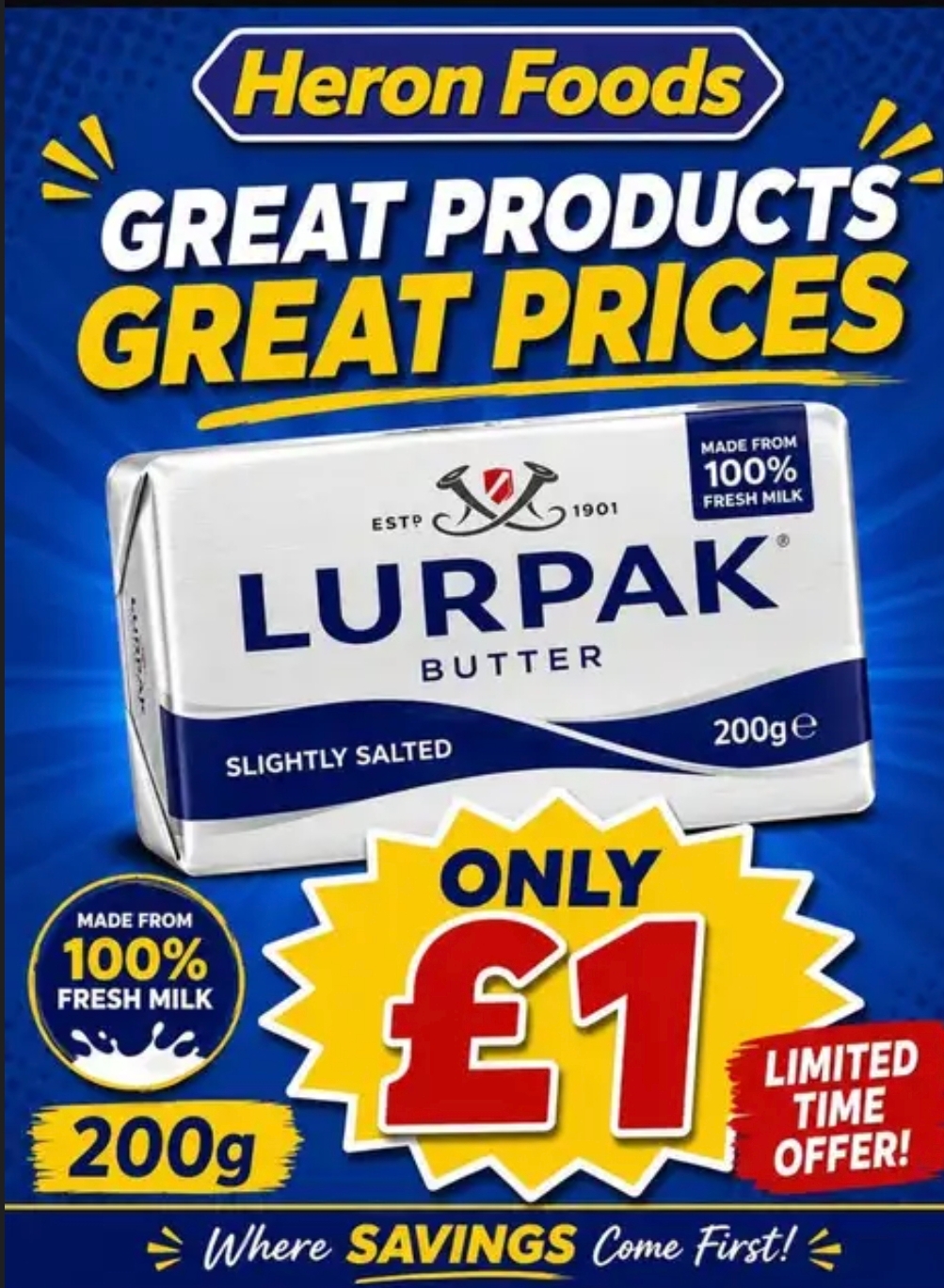 Lurpak Slightly Salted Butter 200g