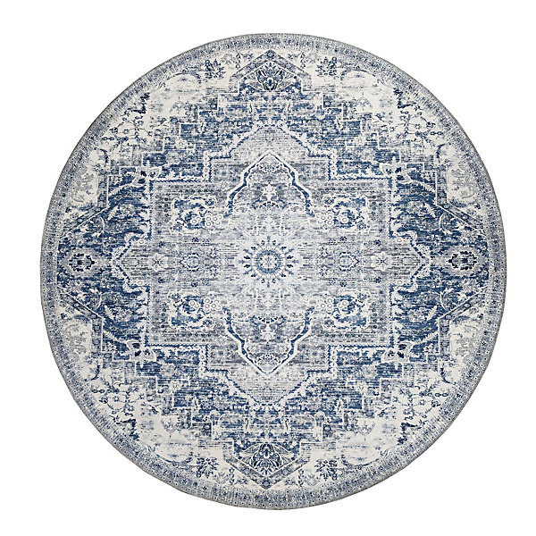 Blue Persian Large Indoor & Outdoor Rug (L)150cm x (W)150cm