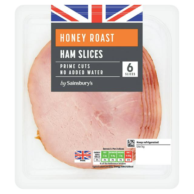 Sainsbury's 6 Honey Roast Ham Slices 120g with Nectar Price