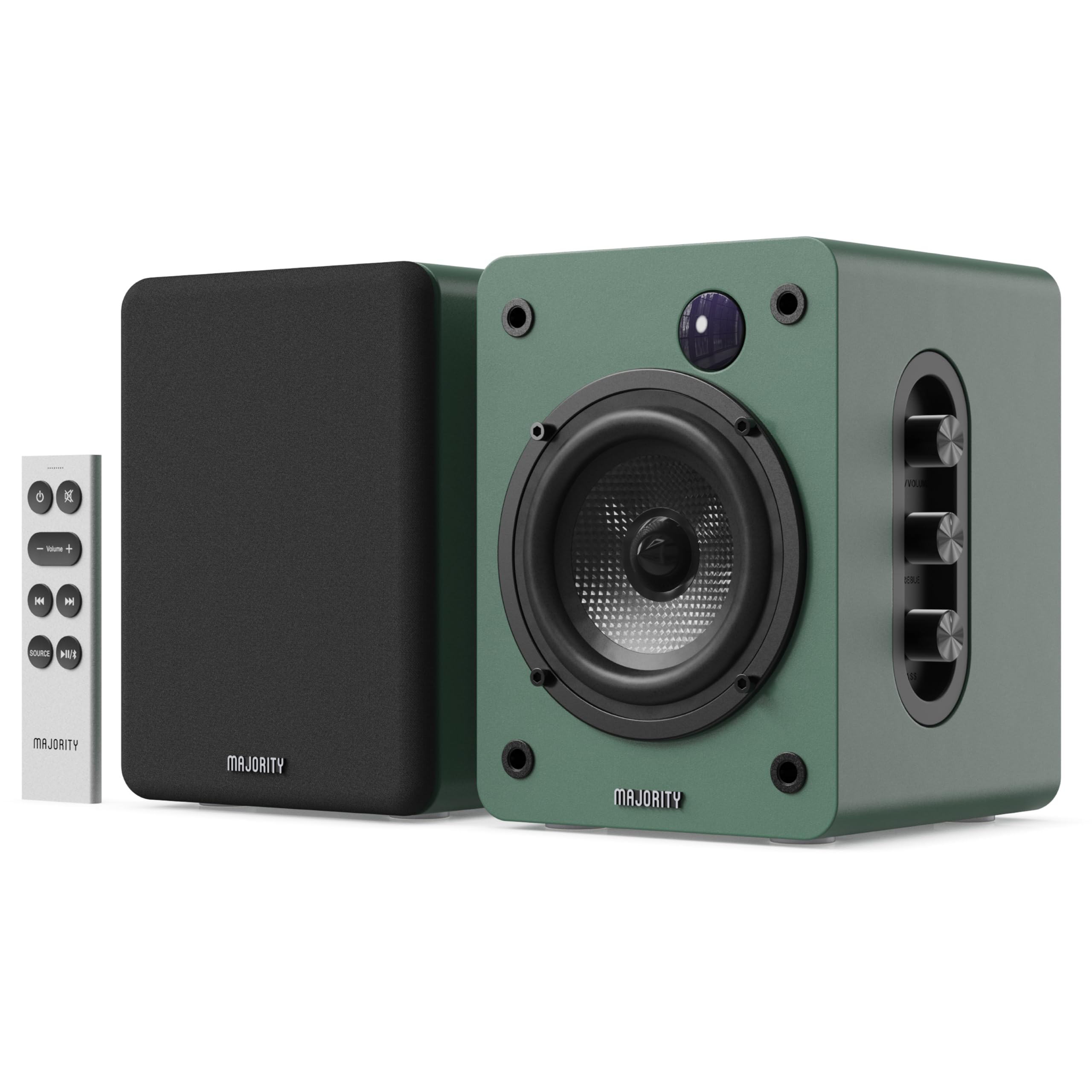 MAJORITY D50X Bookshelf Bluetooth Wireless Active Speakers 60W, HDMI ARC, Optical, AUX & USB Playback - 3YR Warranty - Sold By iZilla/FBA