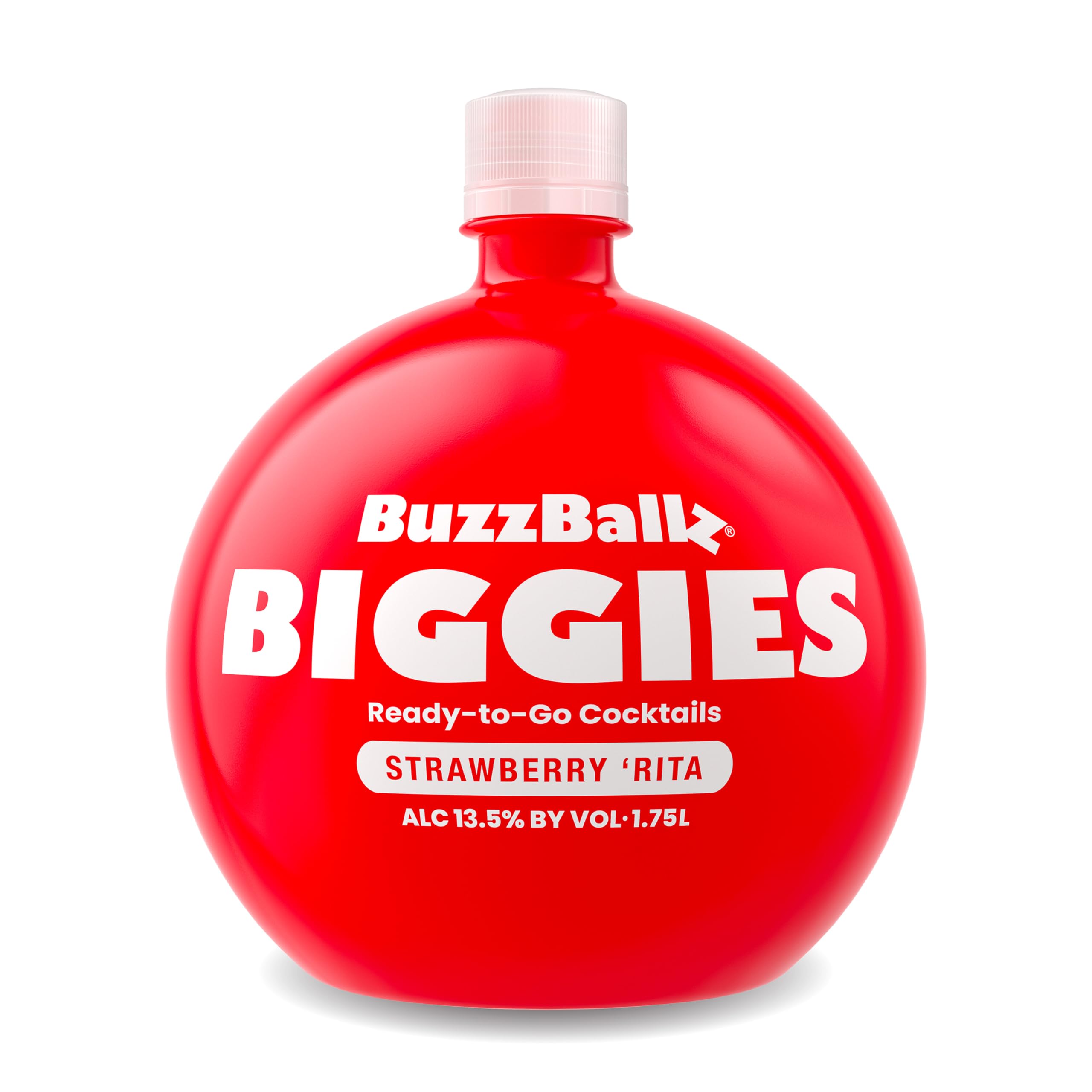 BuzzBallz BIGGIES Strawberry Rita, Ready to Drink Margarita, 13.5% ABV, 1.75L, Pre Mixed Cocktail