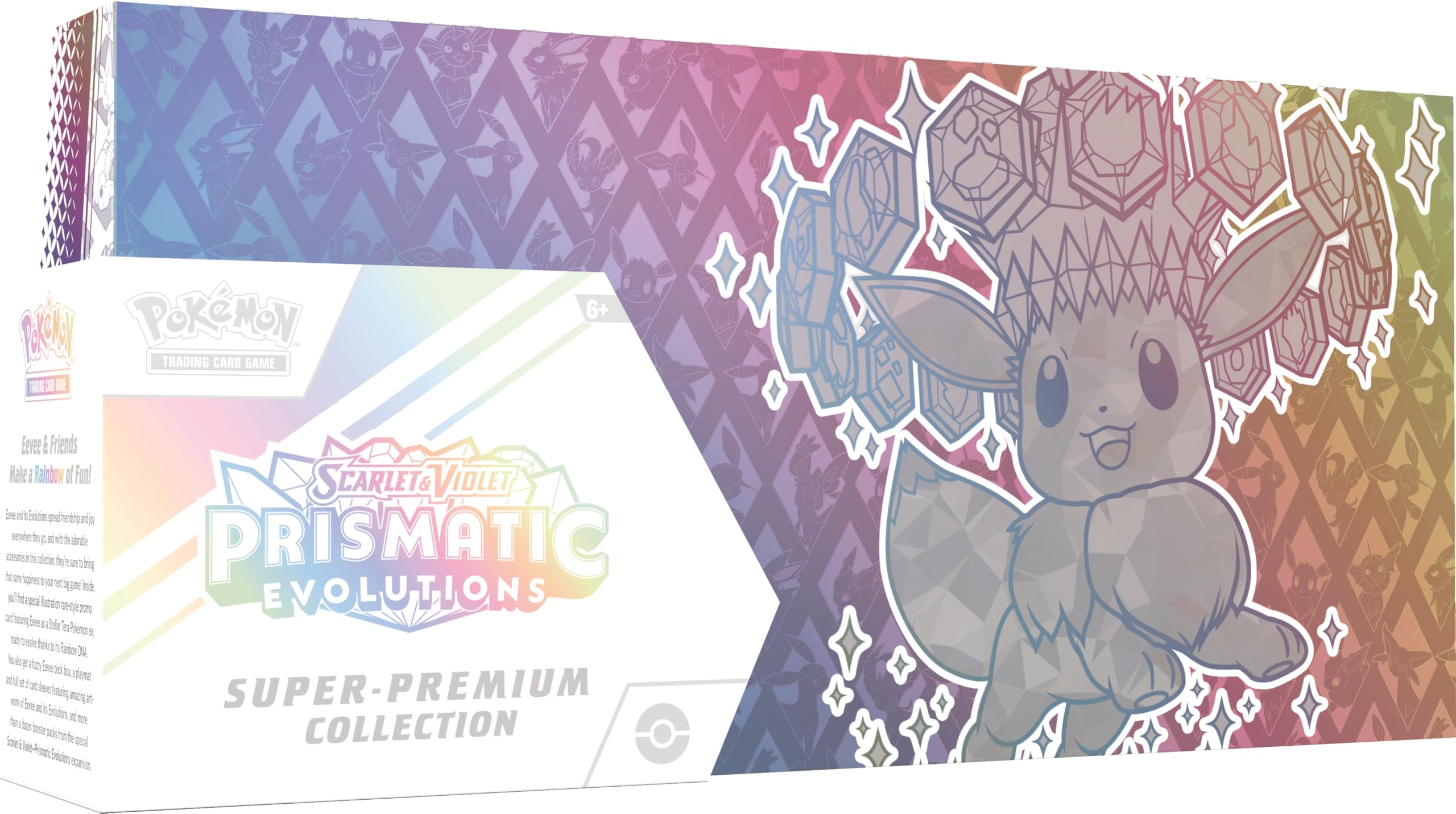 Pokémon TCG: Scarlet & Violet - Prismatic Evolutions Super-Premium Collection (1 Full-Art Foil, Eevee Deck Box, x15 Packs) - Invite Only