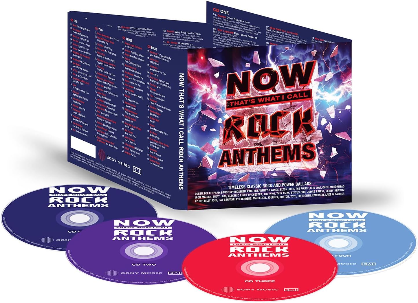 Now Thats What I Call Rock Anthems 4 CDs with voucher