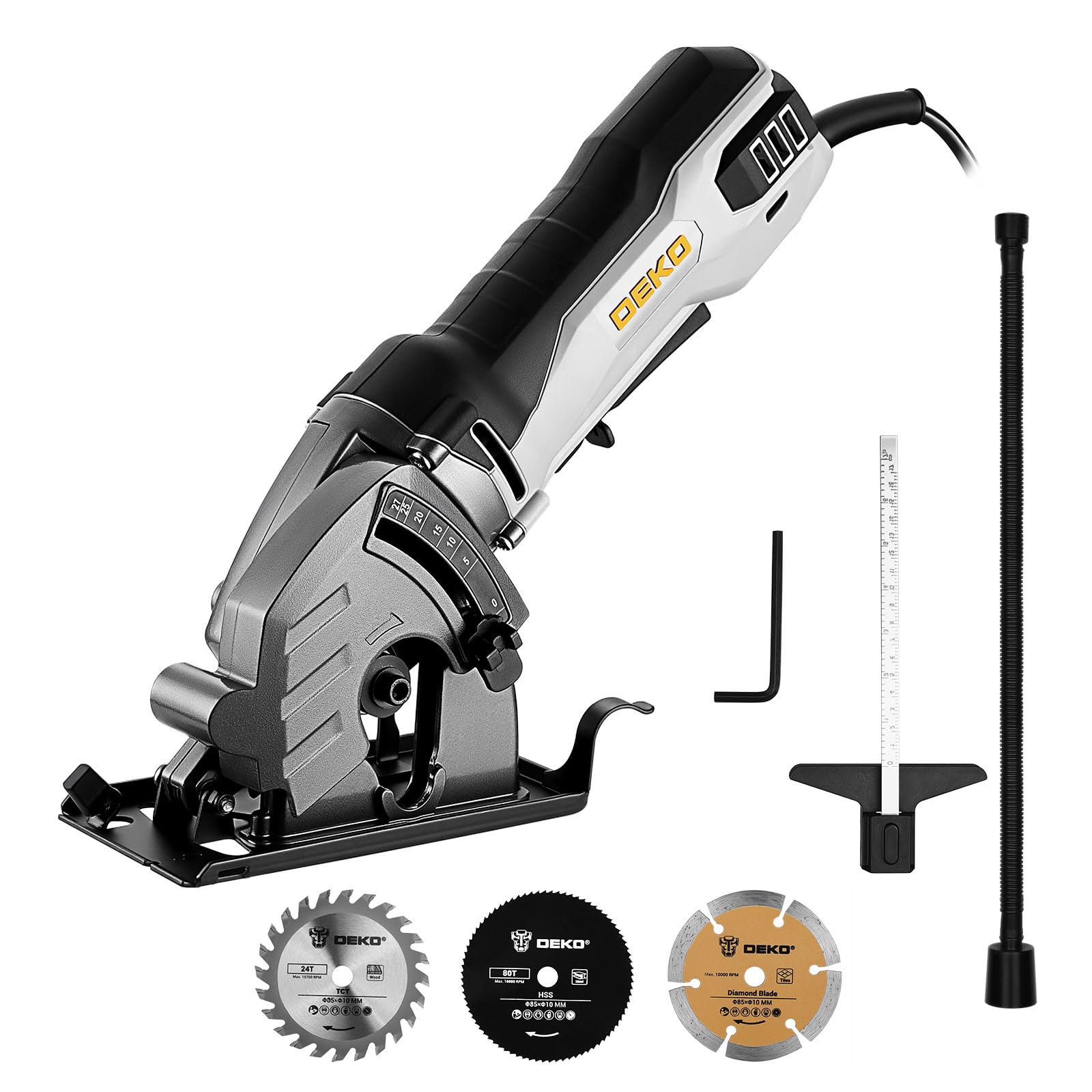 Mini Circular Saw 600W: DEKOPRO Compact Electric Circular Saw 5500 RPM with 3 Blades(85mm) (w/Voucher) Sold by DEKO-EU / FBA