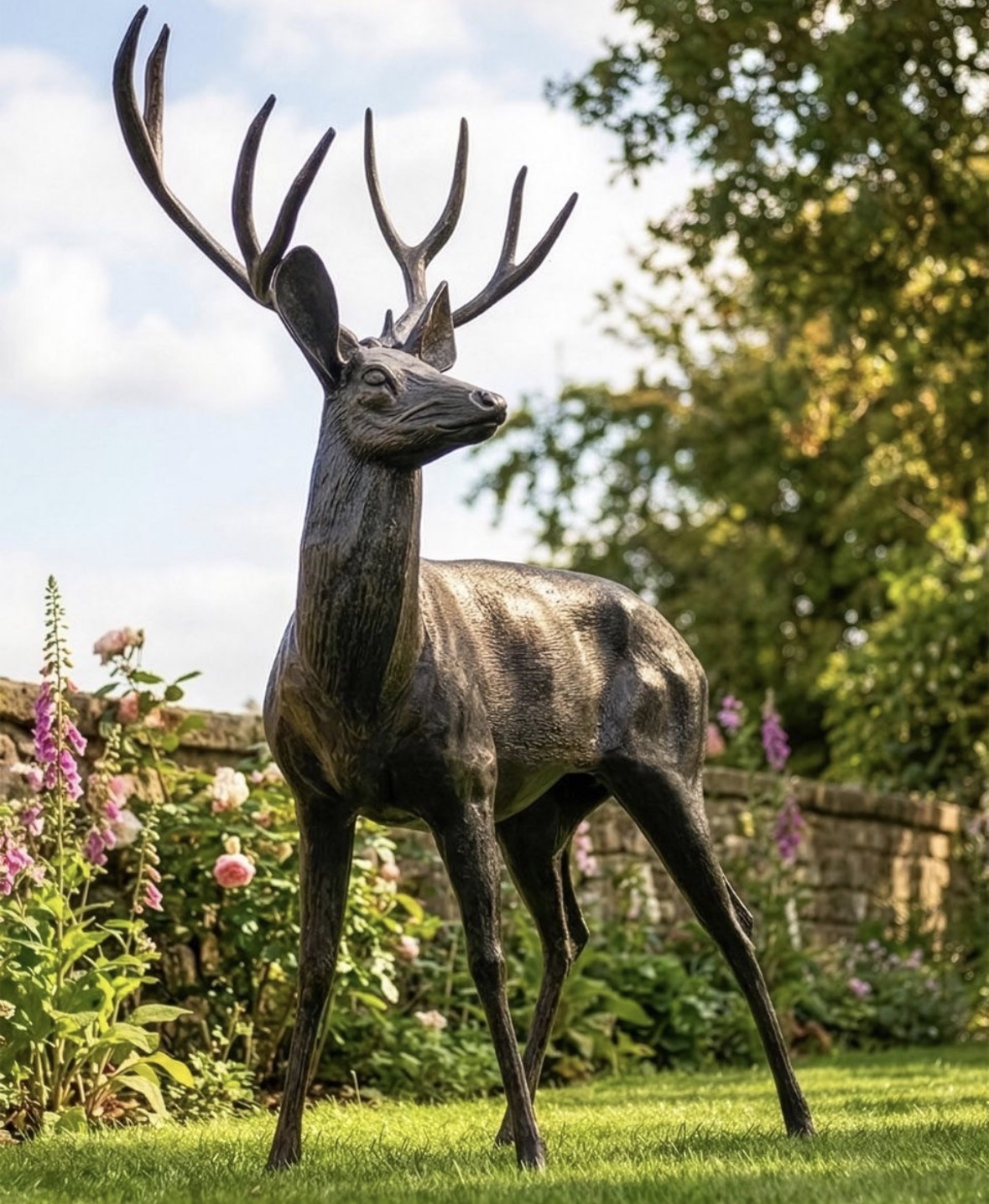 Life Size 'Ryder' Deer Sculpture - Facing Left