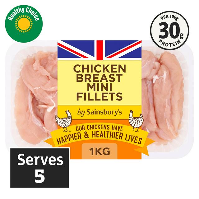 Sainsbury's 1kg British Chicken Breast Mini Fillets - Nectar Price