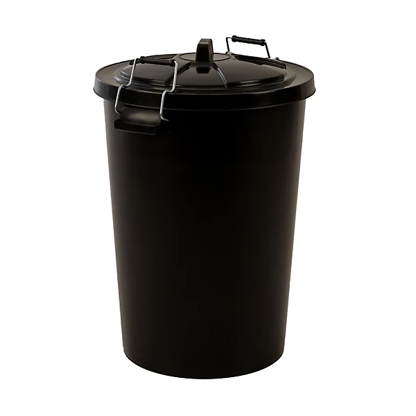 Black Plastic Heavy duty Outdoor bin 90L (free c+c only)