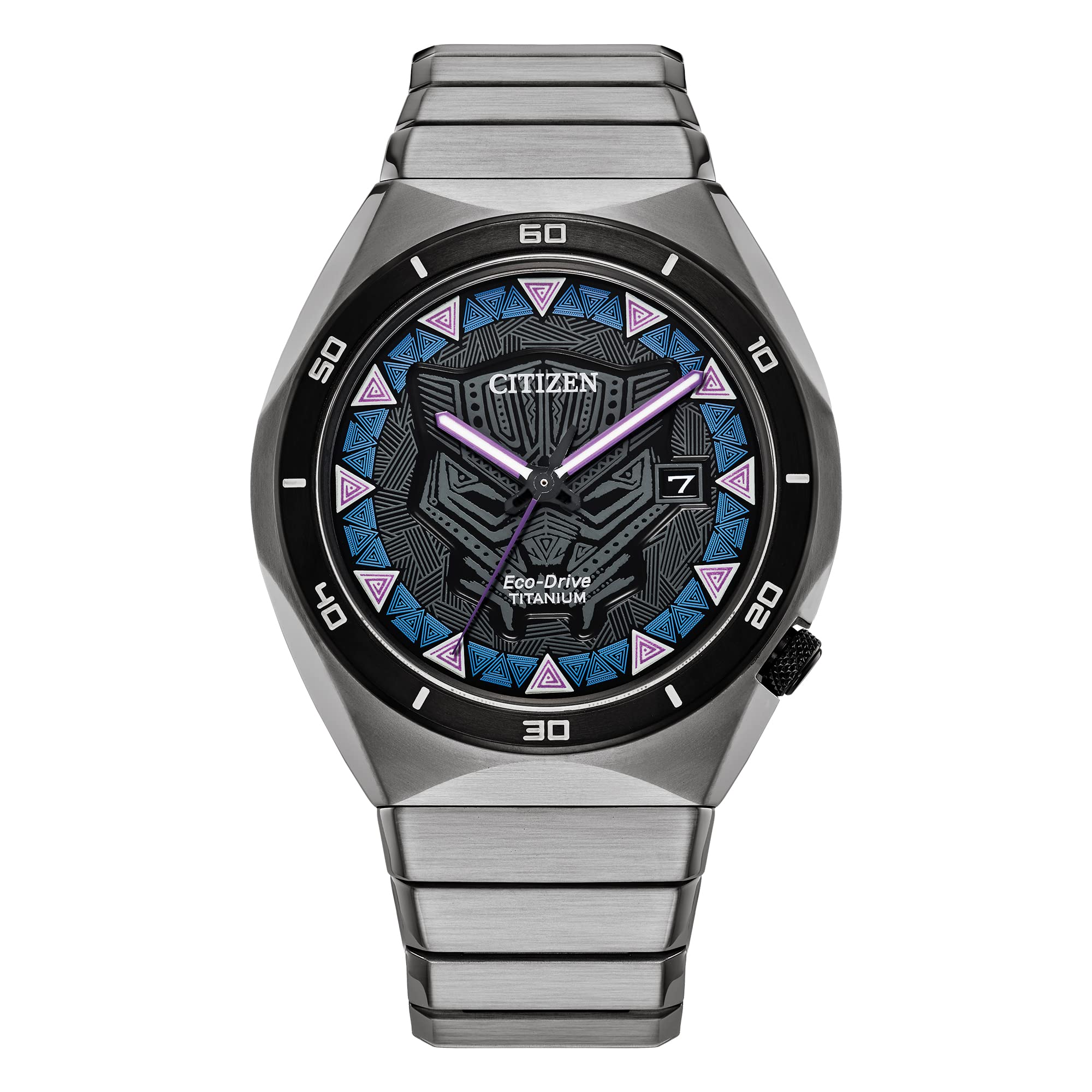 Citizen Eco-Drive Titanium Watch with Sapphire Crystal, Black Panther Inspired