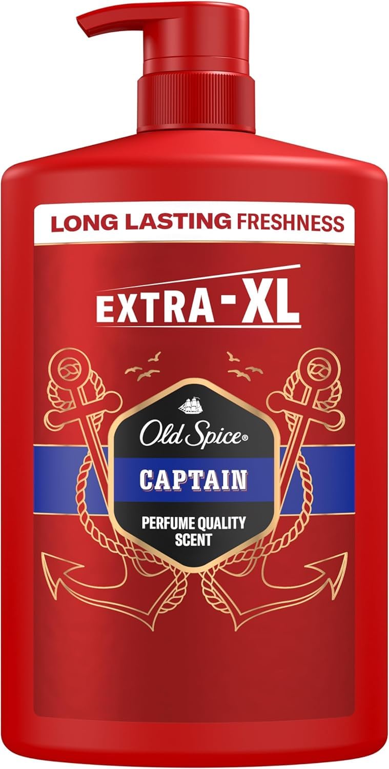 Old Spice Captain Men’s Shower Gel & Shampoo 1000ml, Multi-Use 3-in-1 Body-Hair-Face Wash - £4.27 / £3.82 S&S