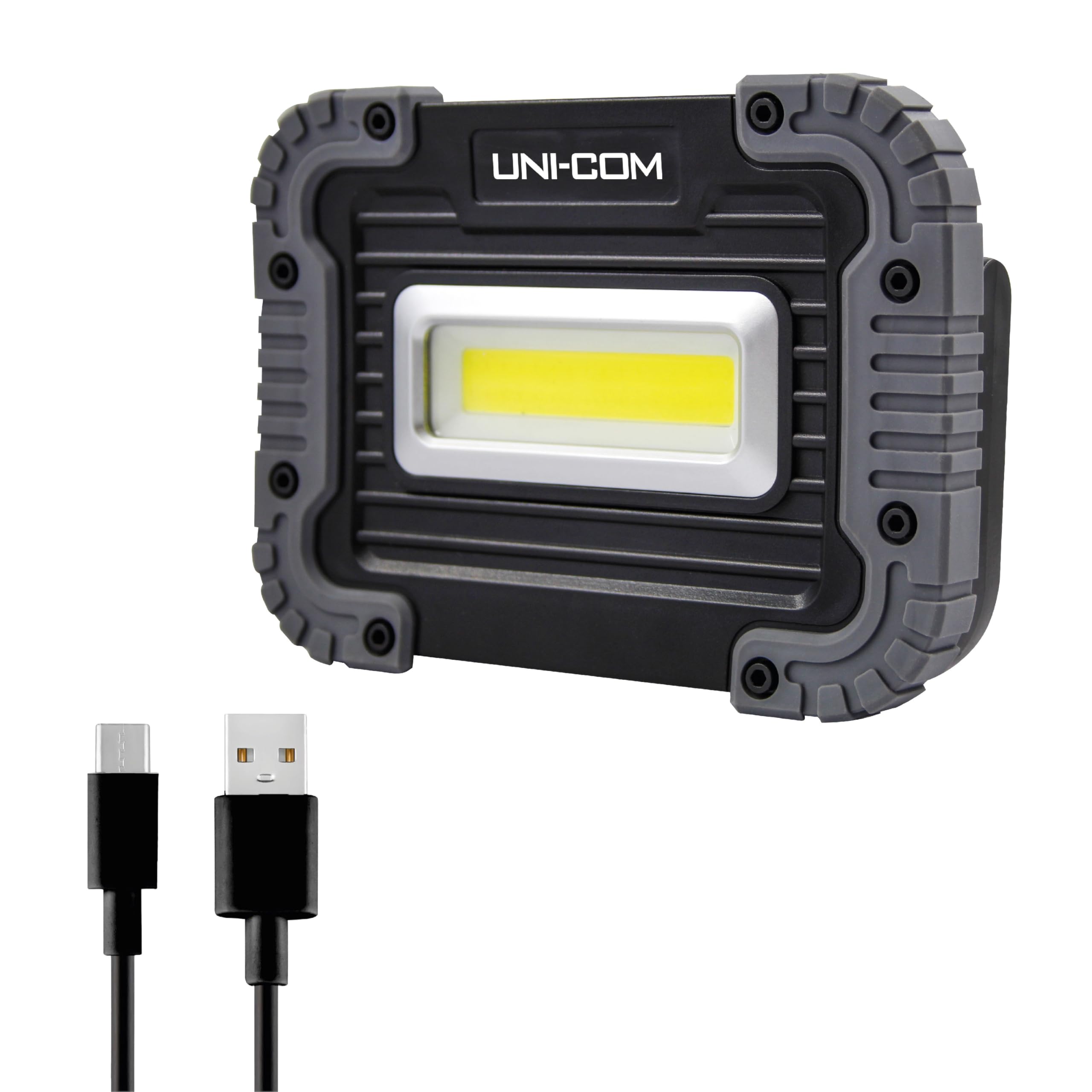 Uni-Com Rechargeable Flood Light – Powerful 10W COB LED Site Light