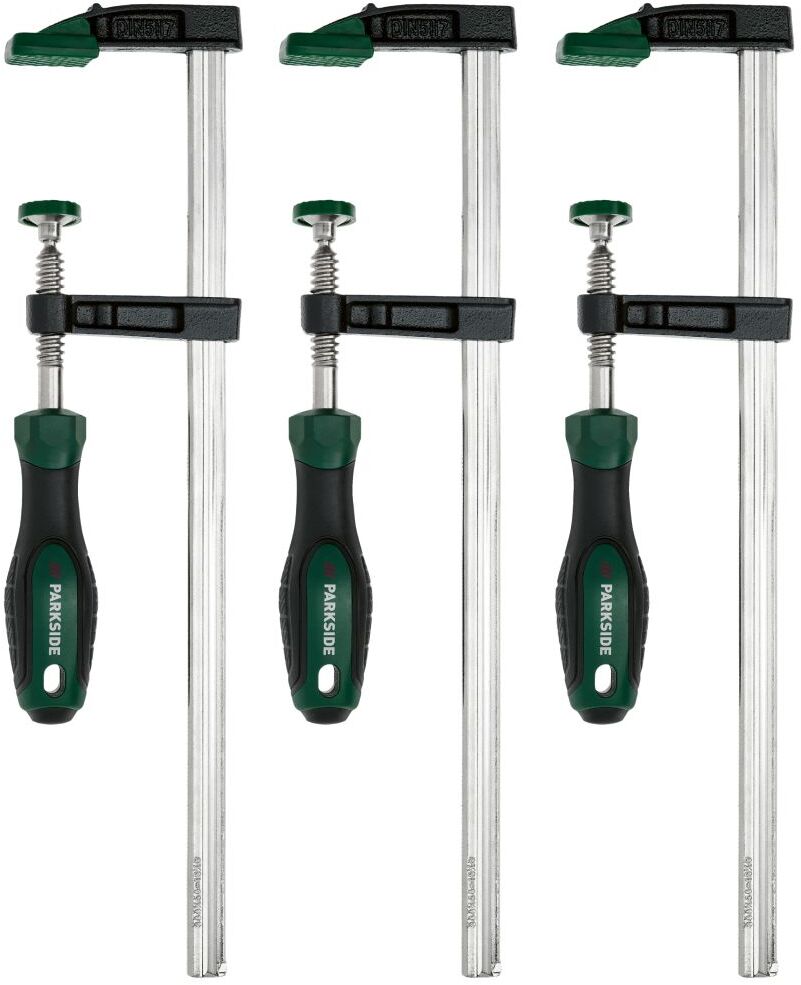 PARKSIDE F Clamp Set, size 300 x 50mm - 3 Pieces