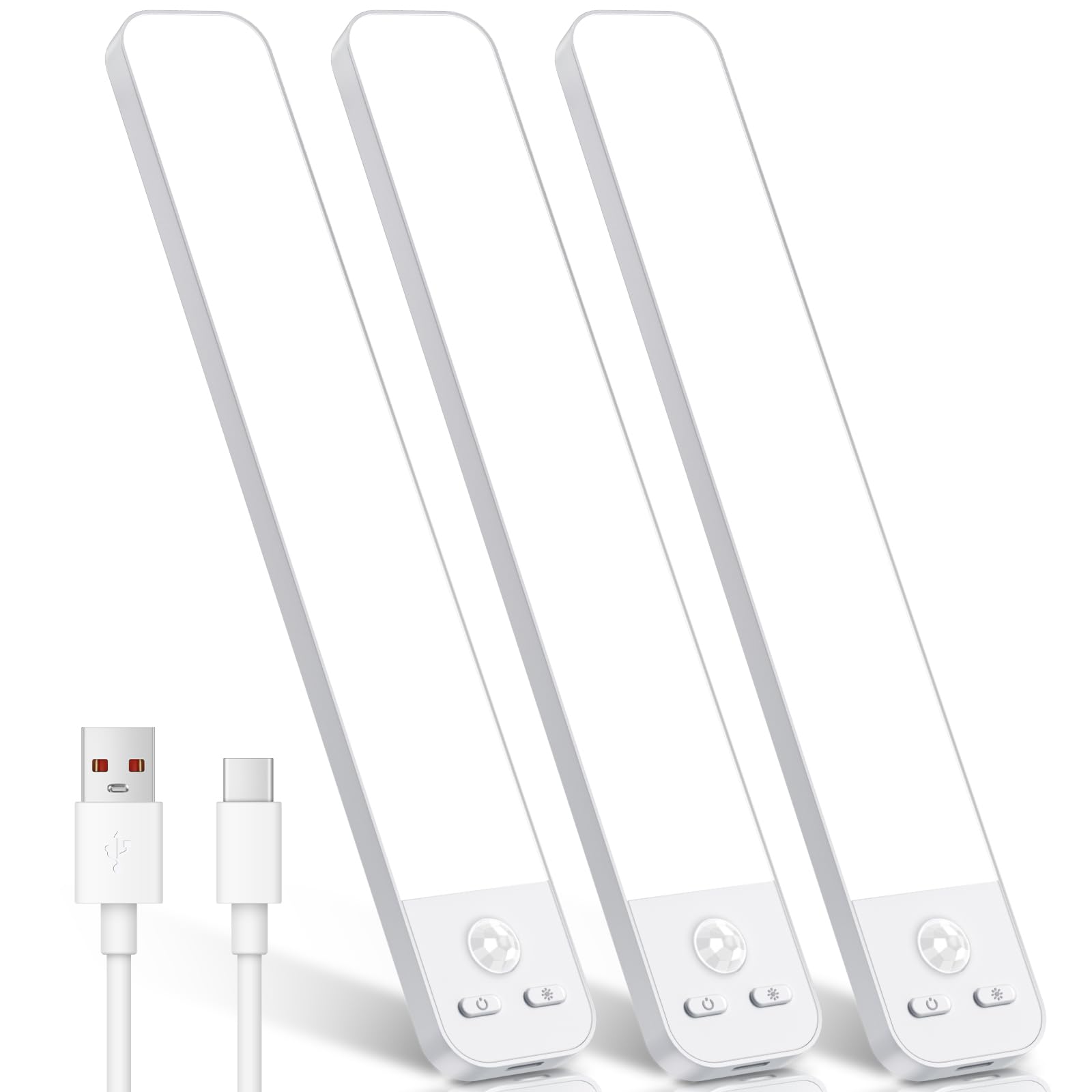 Ylatoial Under Cabinet Kitchen Lights Motion Sensor, 6500K 126LED [3 Pack] Dimmable 25cm 2000mAh - Sold by DION ALAN MOOR/ FBA