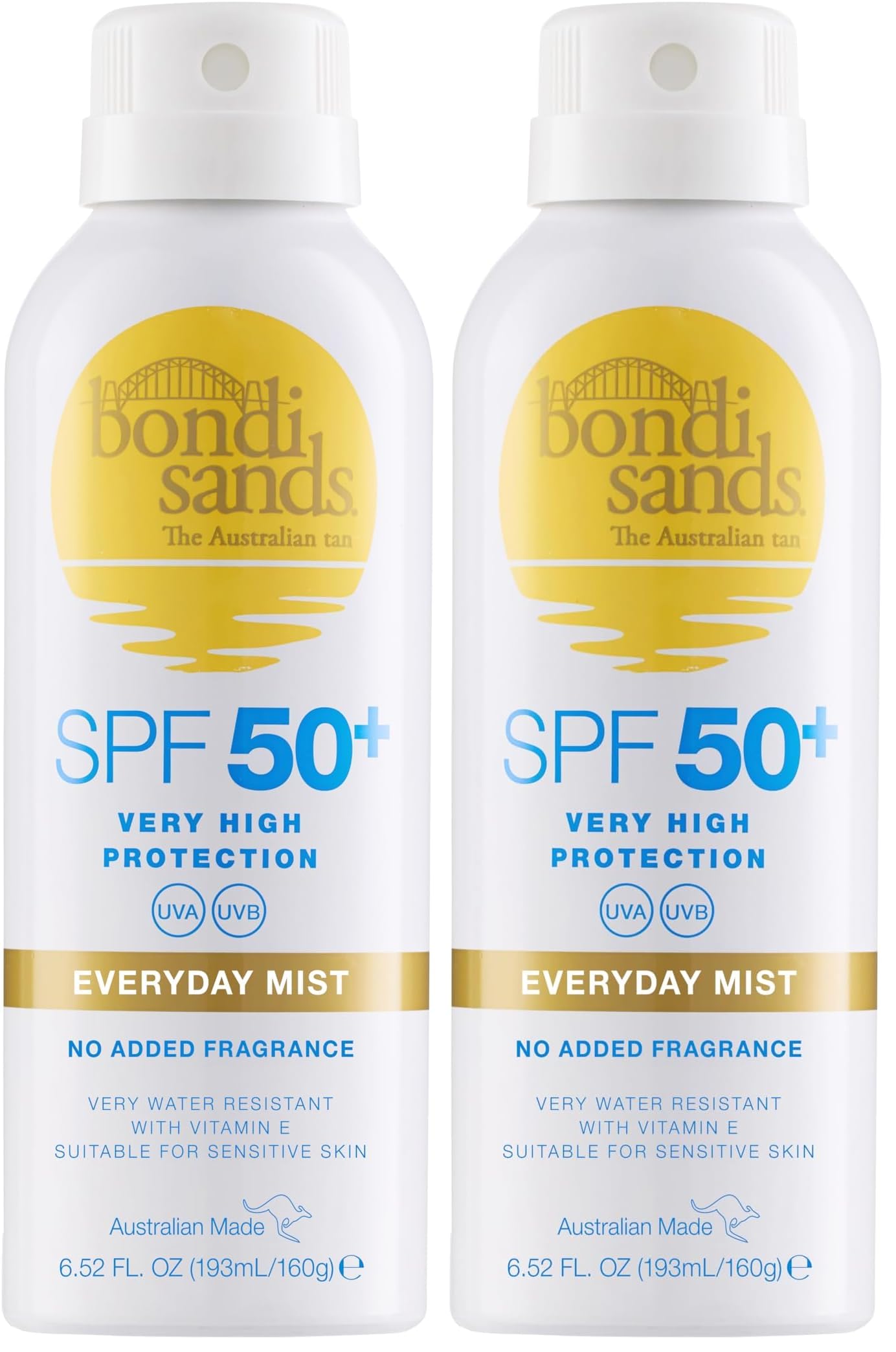 Bondi Sands Fragrance Free Sunscreen Aerosol Mist SPF 50 x 2 - £7.60 S&S
