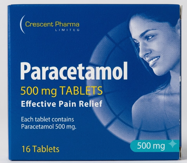 Crescent Pharma Paracetamol Tablets (Caplets) 500mg 16s - Free C&C