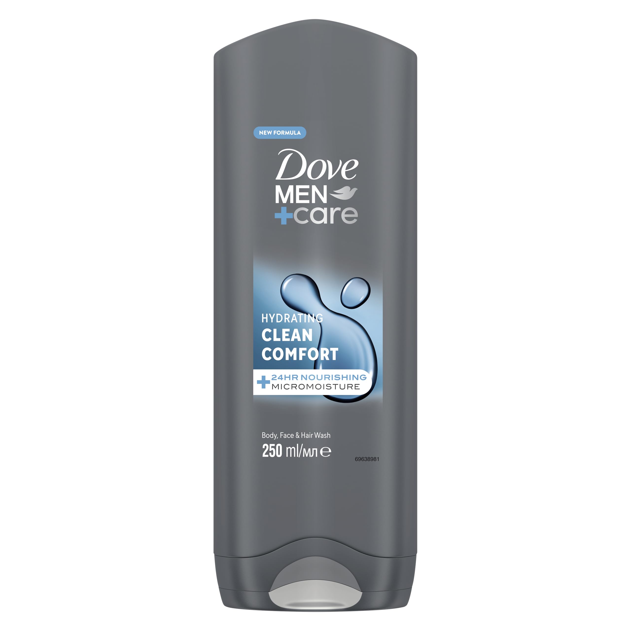 Dove Men+Care Hydrating Clean Comfort Men's 3-in-1 Hair, Face and Body Wash Body Cleanser Shower Gel 250ml - £1.27 / £1.14 S&S