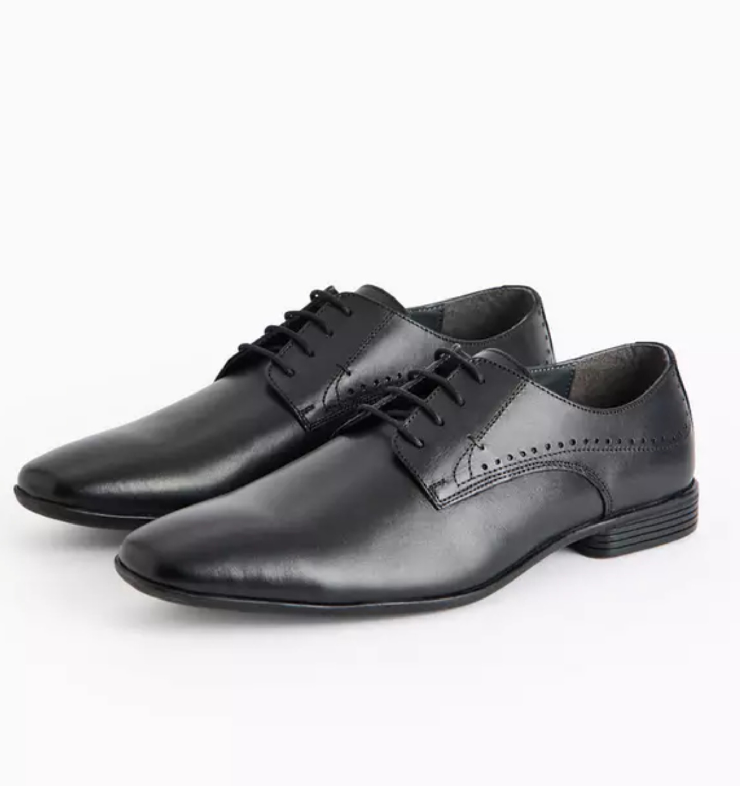 Sole Comfort Black Leather Lace Up Men's Shoes - Size 10 - Free Click & Collect