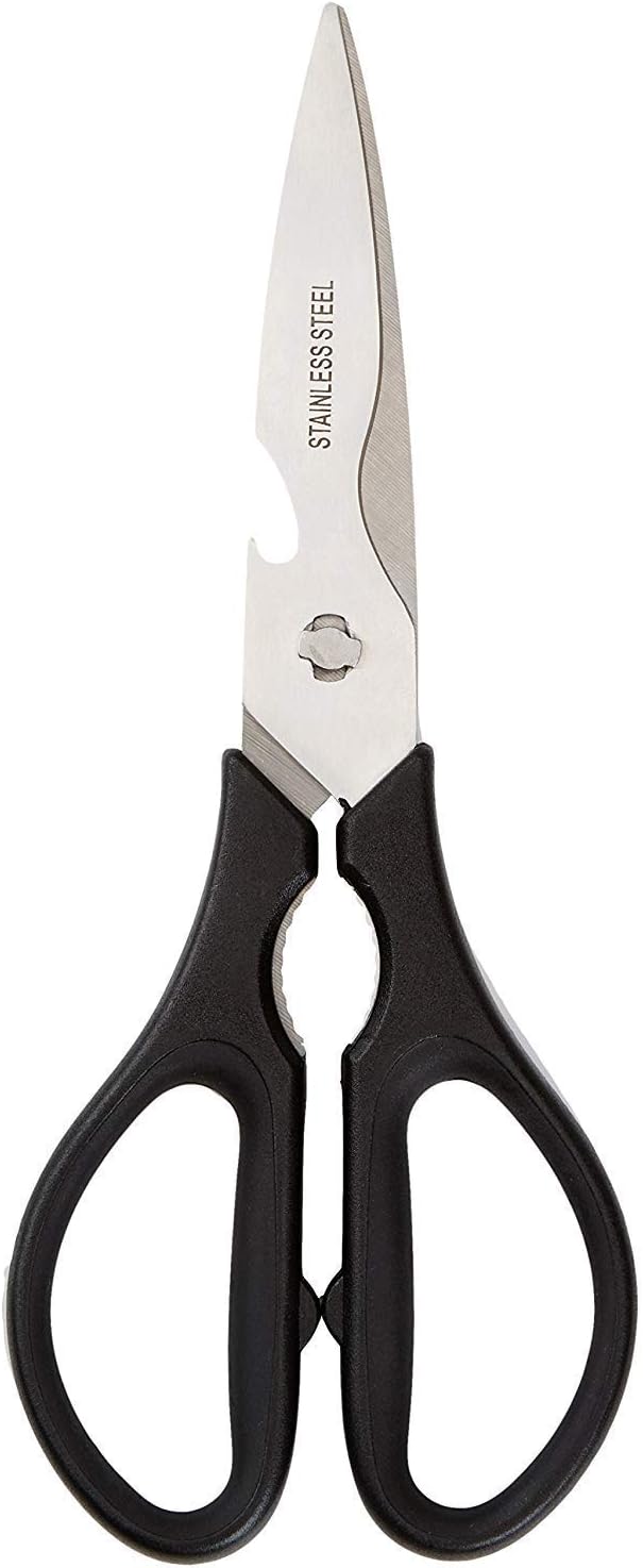 Amazon Basics Premium Multifunctional Kitchen Scissors, Black
