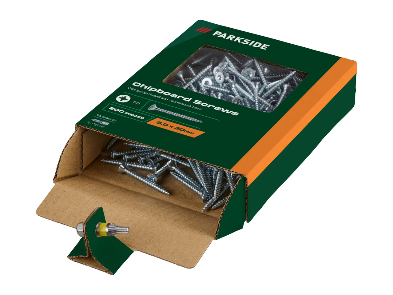 PARKSIDE Chipboard Screws - 420 Pieces / Wall Plugs - 500 Pieces