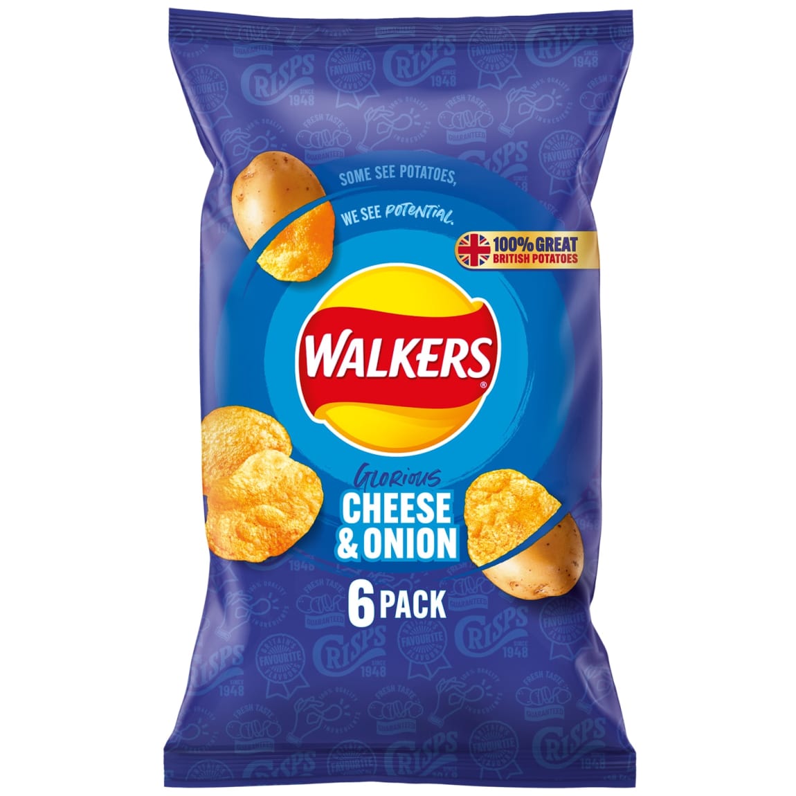 Walkers Cheese & Onion / Ready Salted Multipack 6pk