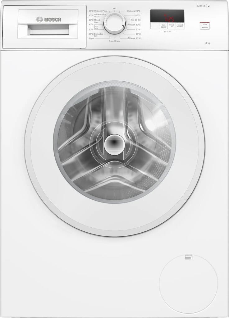 Bosch Series 2 WGE03408GB 8kg Washing Machine with 1400 RPM – White – A Rated 414761 (No Packaging / Push Marks)
